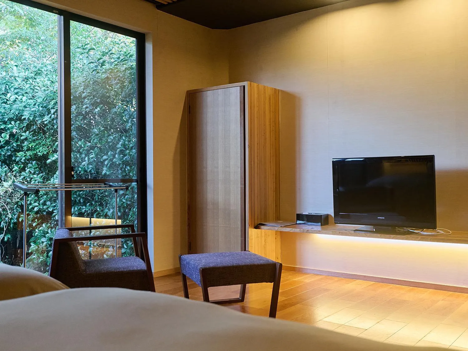 Photo of the whole room, Bed in Chikurakutei