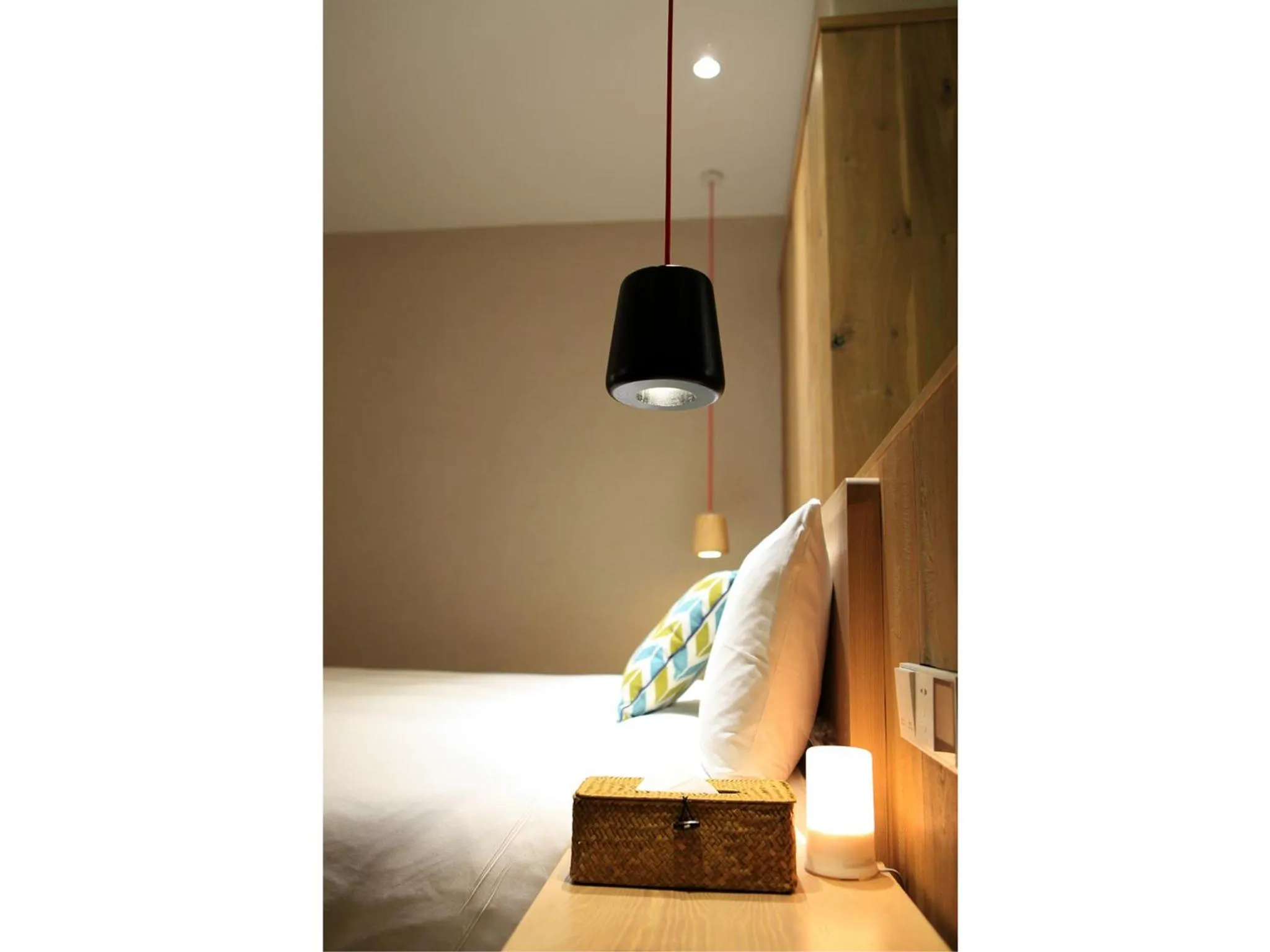 Decorative detail, Bed in EBO Hotel Zijin gang Asian Games Park Store Zhejiang university