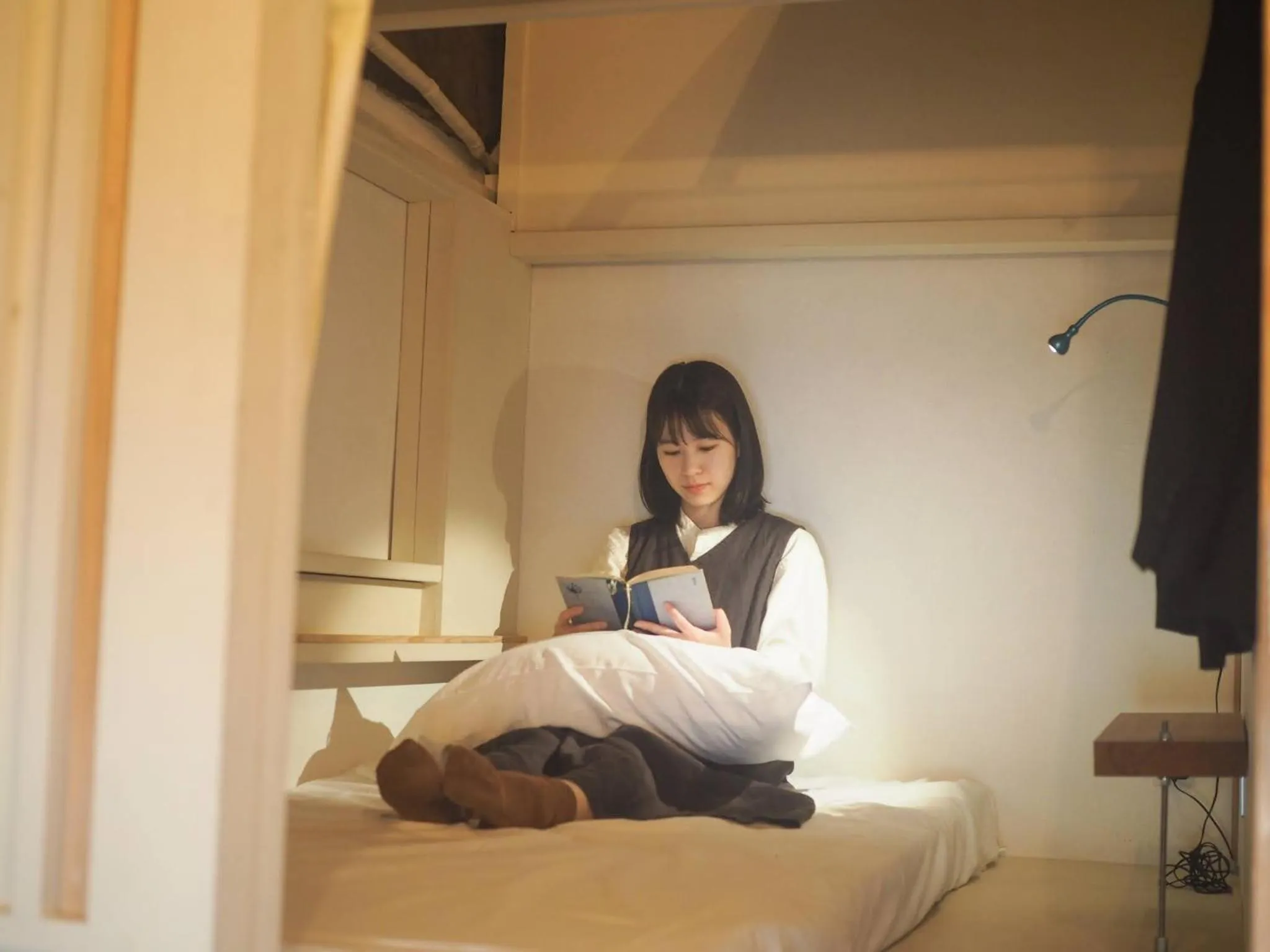 People, Bed in Taketa Ekimae Hostel cue