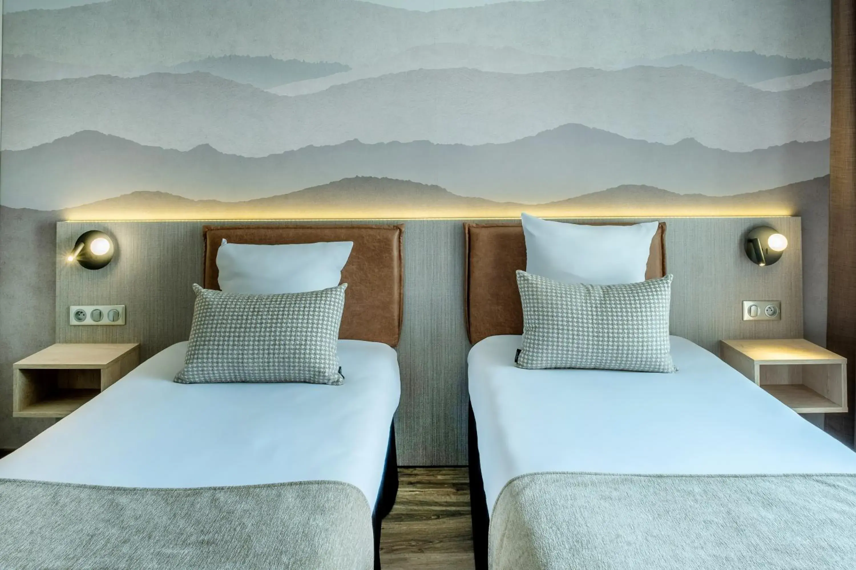 Bed in Hôtel La Solitude Bed in Hôtel La Solitude