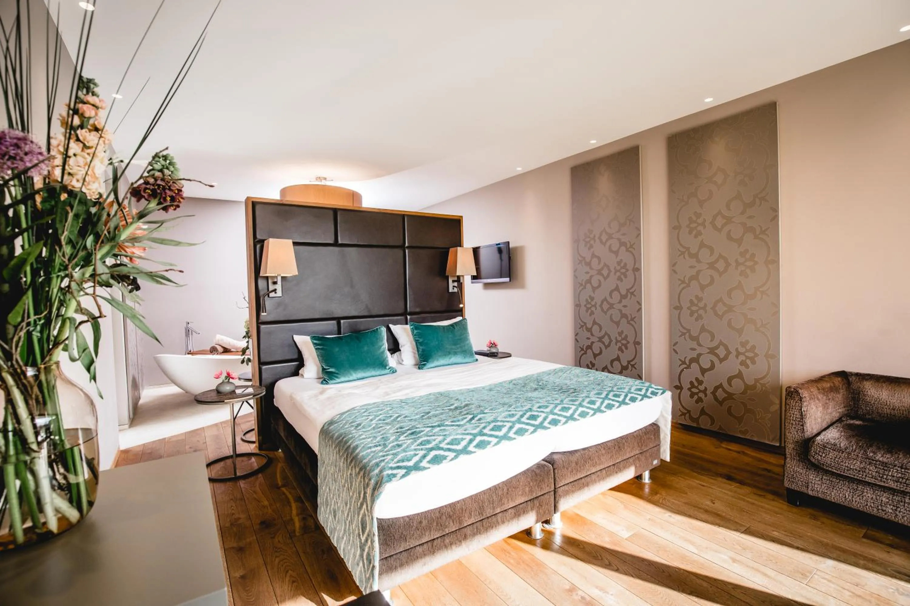 Bed in Hotel Restaurant Spa Torkel