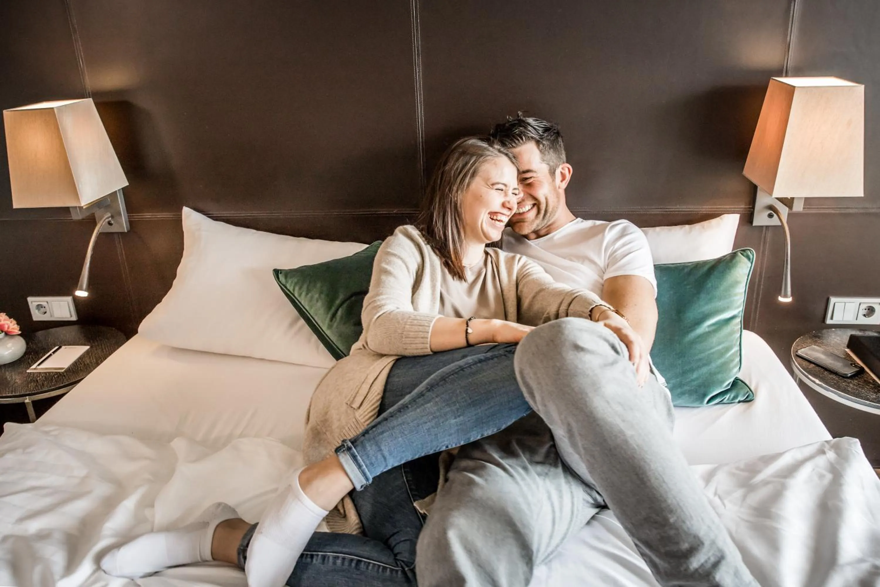 People, Bed in Hotel Restaurant Spa Torkel