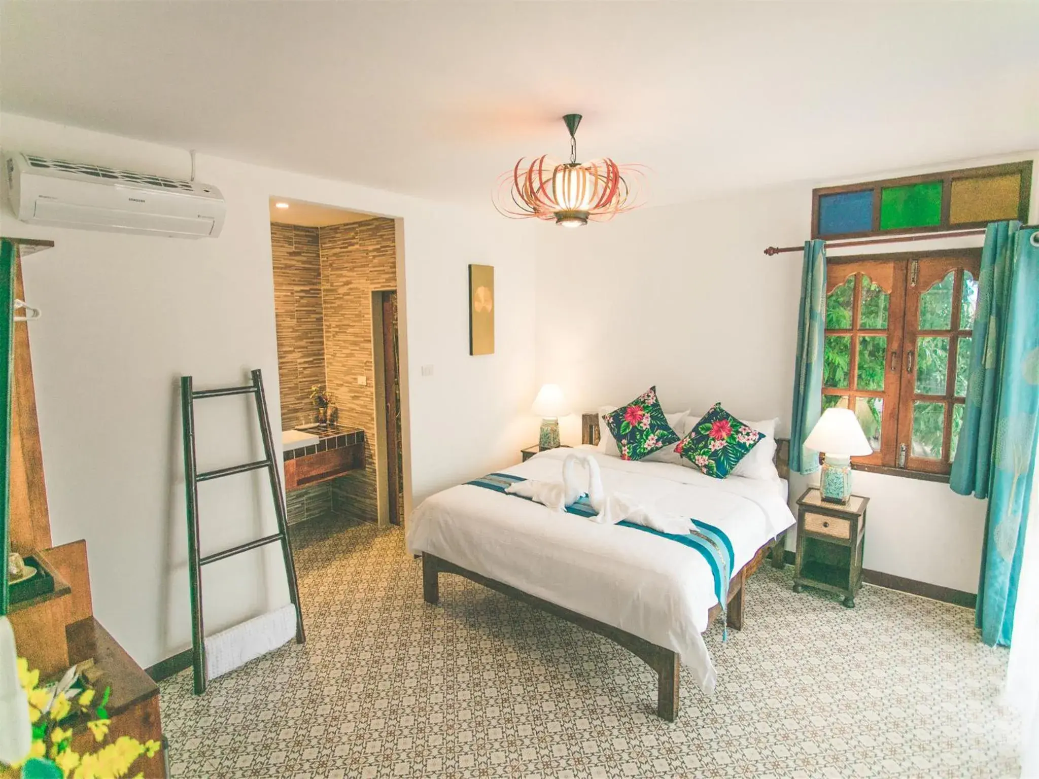 Balcony/Terrace, Bed in Hetai Boutique Hotel Balcony/Terrace, Bed in Hetai Boutique Hotel