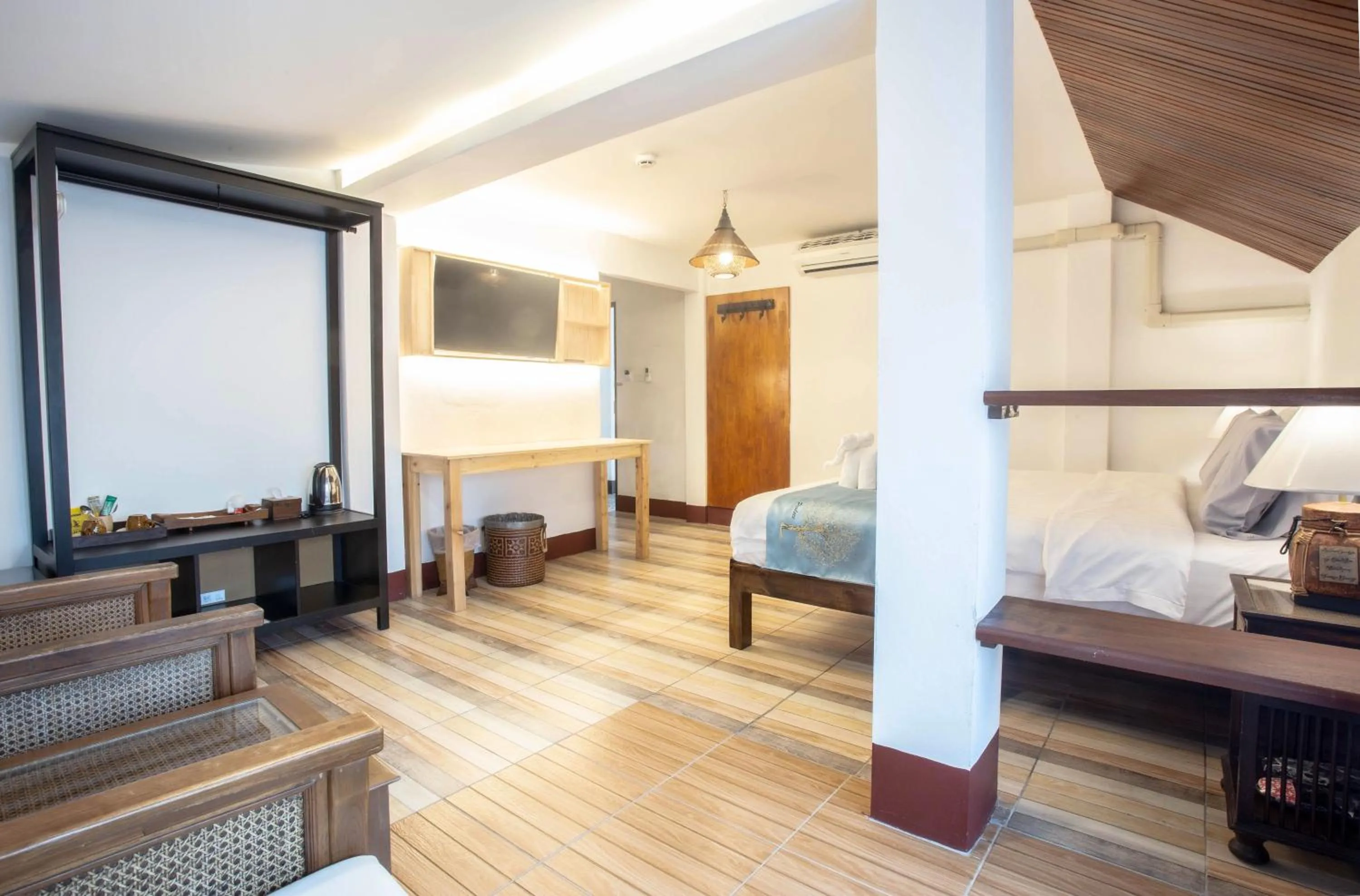 Bed in Hetai Boutique Hotel