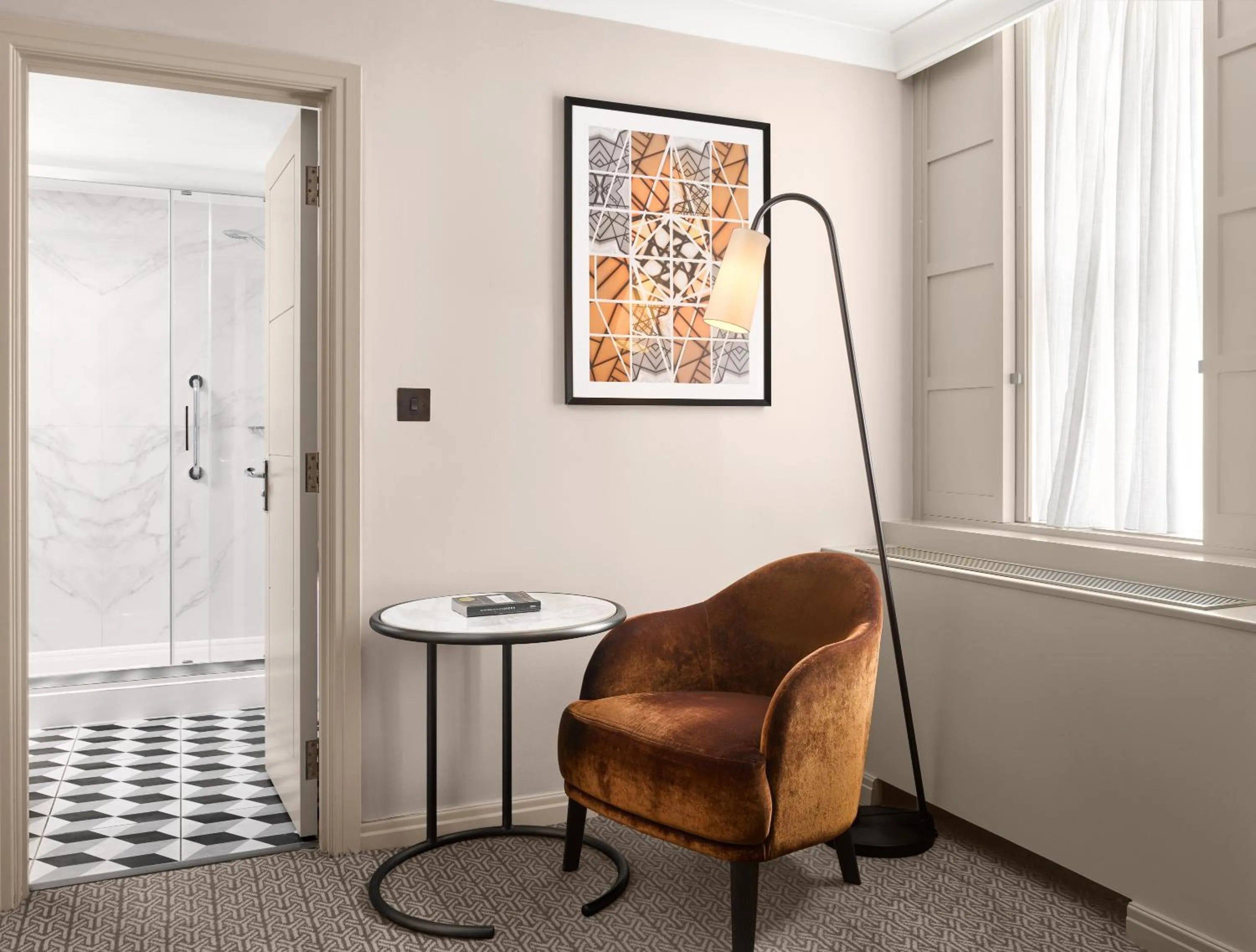 Seating area in Strand Palace