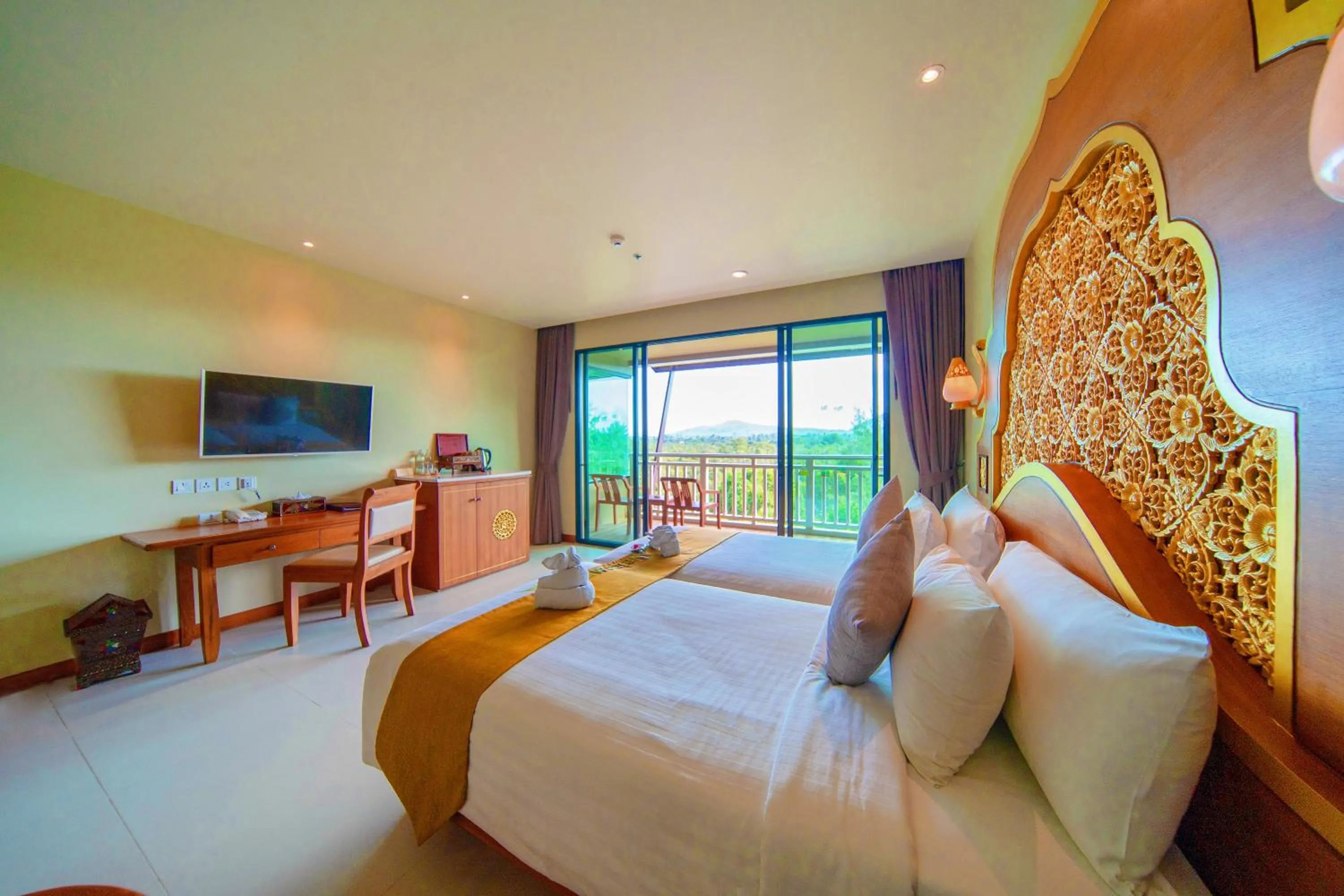 Bed in Maikhao Palm Beach Resort - SHA Plus