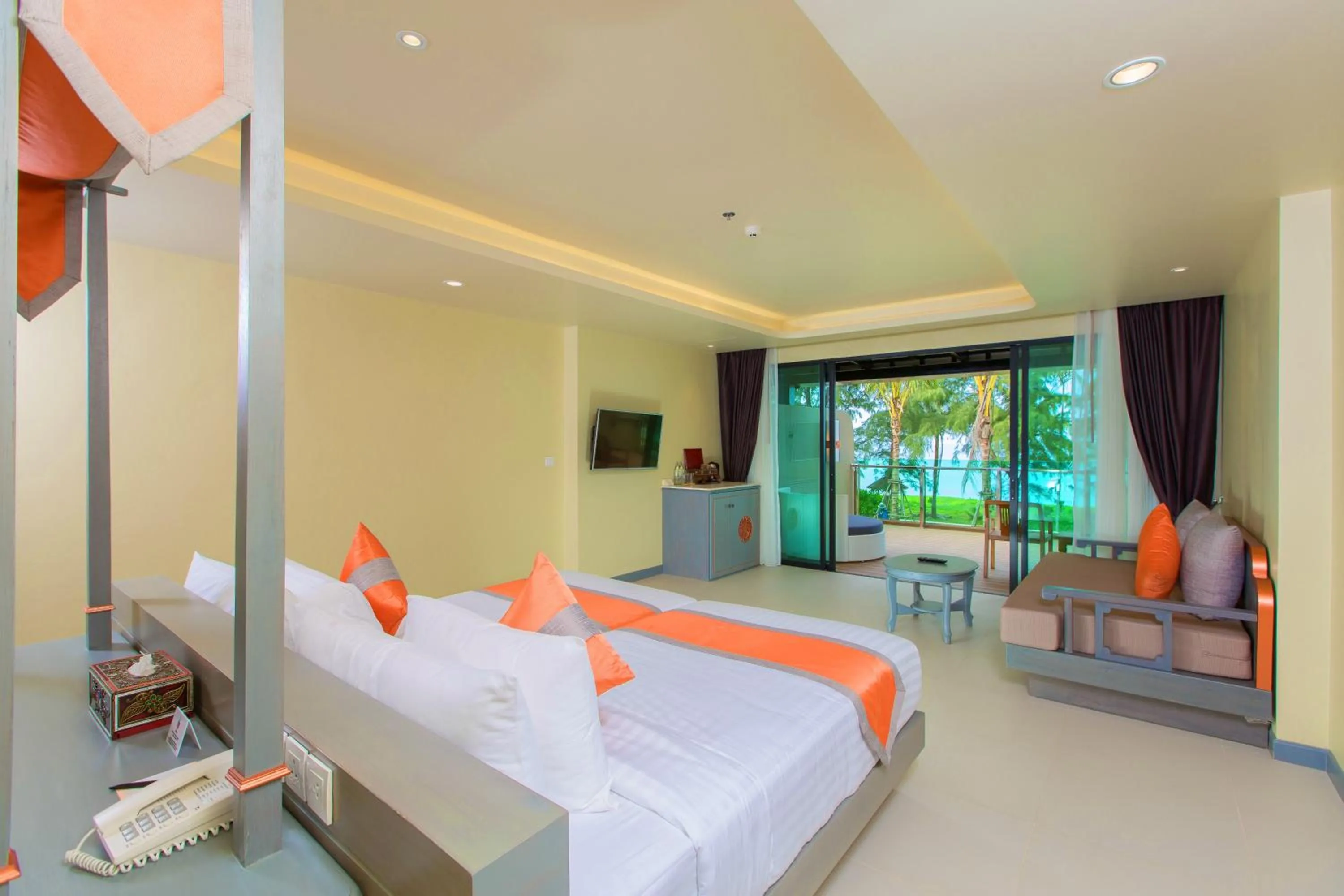 Bedroom, Bed in Maikhao Palm Beach Resort - SHA Plus