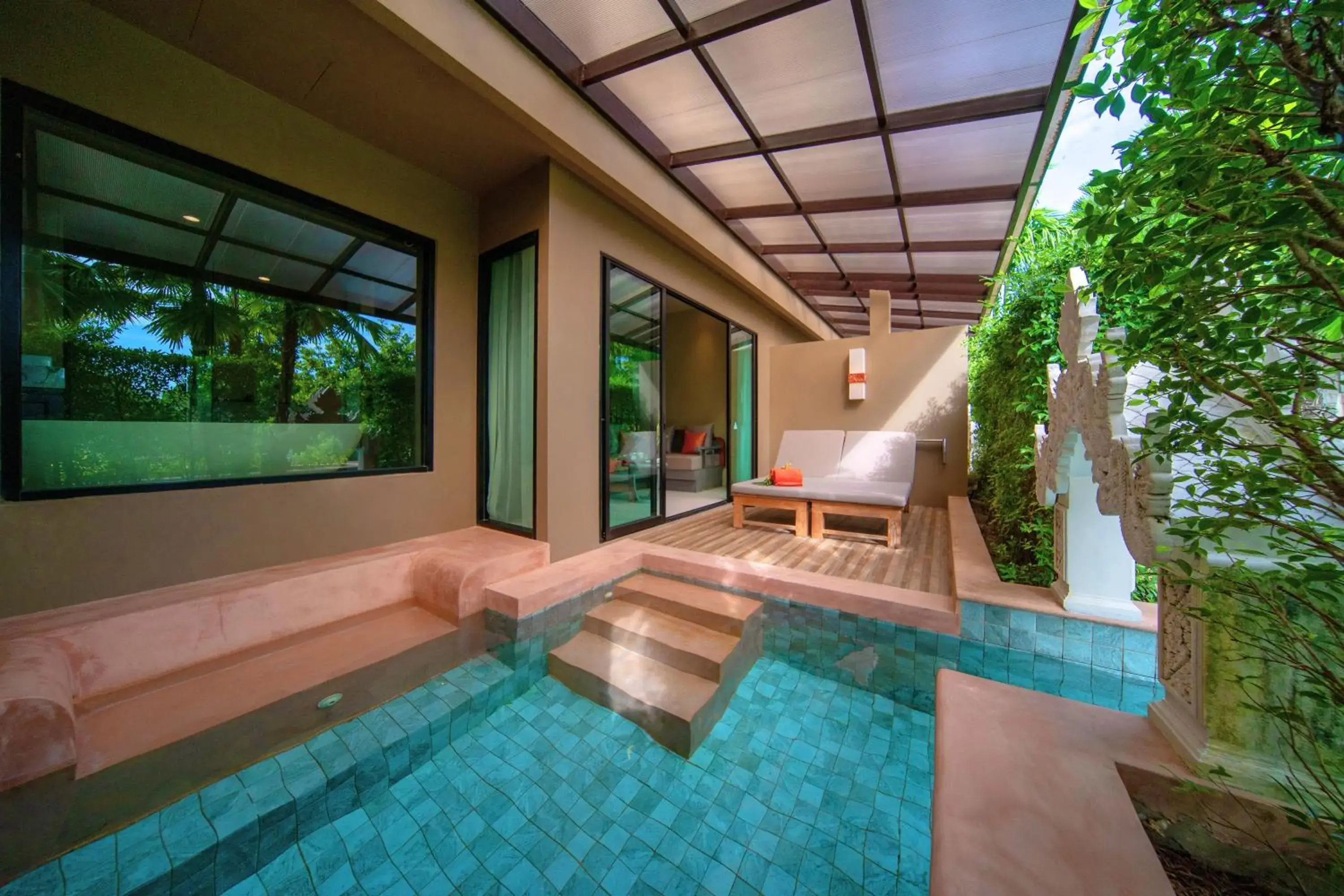 Pool view in Maikhao Palm Beach Resort - SHA Plus Pool view in Maikhao Palm Beach Resort - SHA Plus