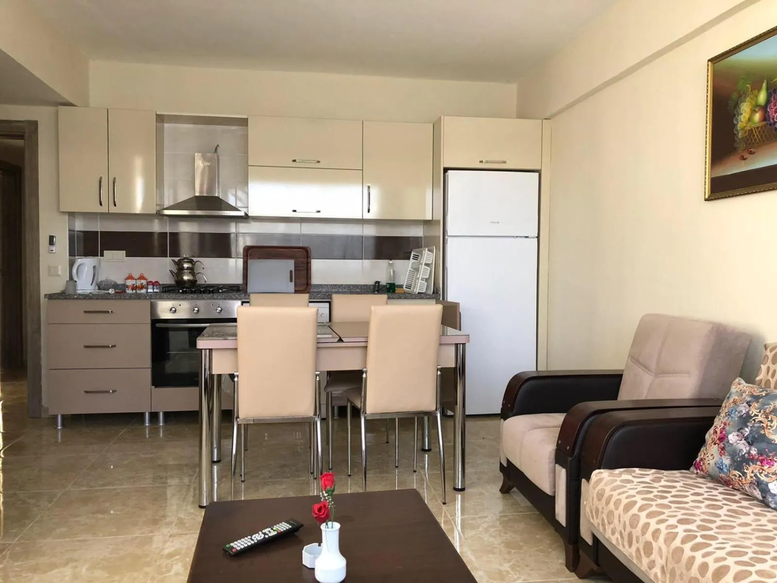 Kitchen or kitchenette in Agva Apart Otel