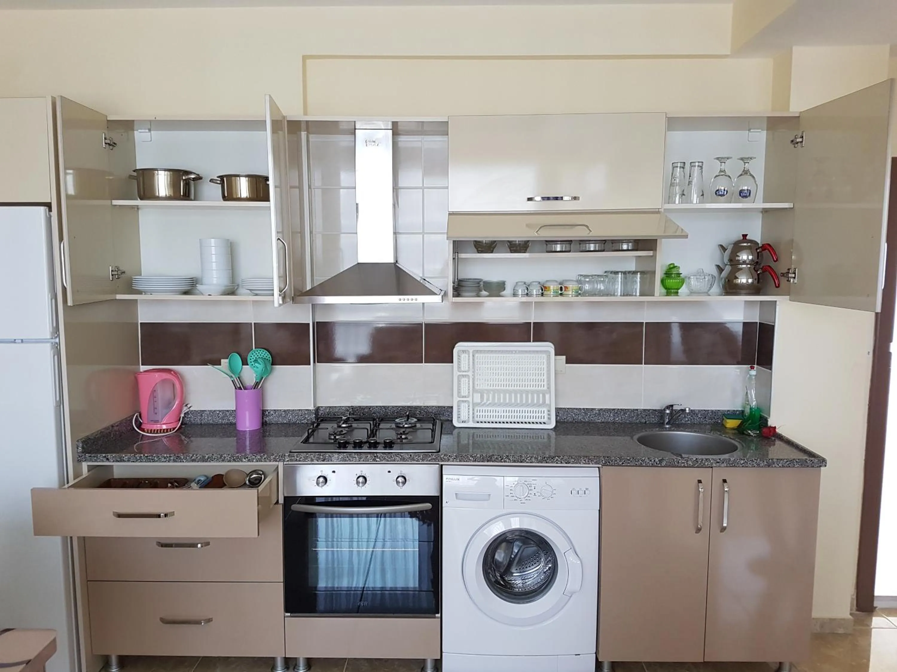 Kitchen or kitchenette in Agva Apart Otel