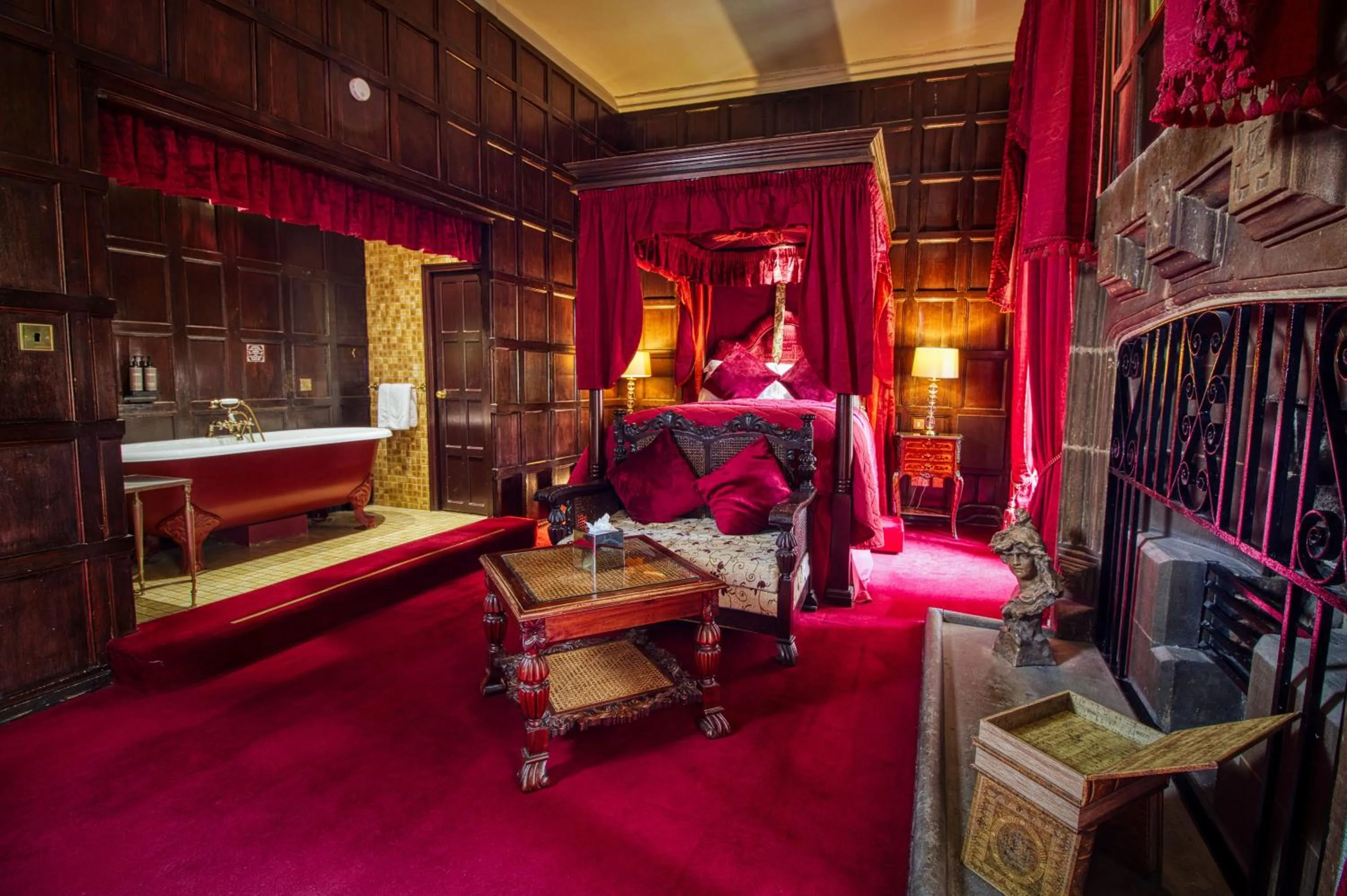 Bed in Lumley Castle Hotel