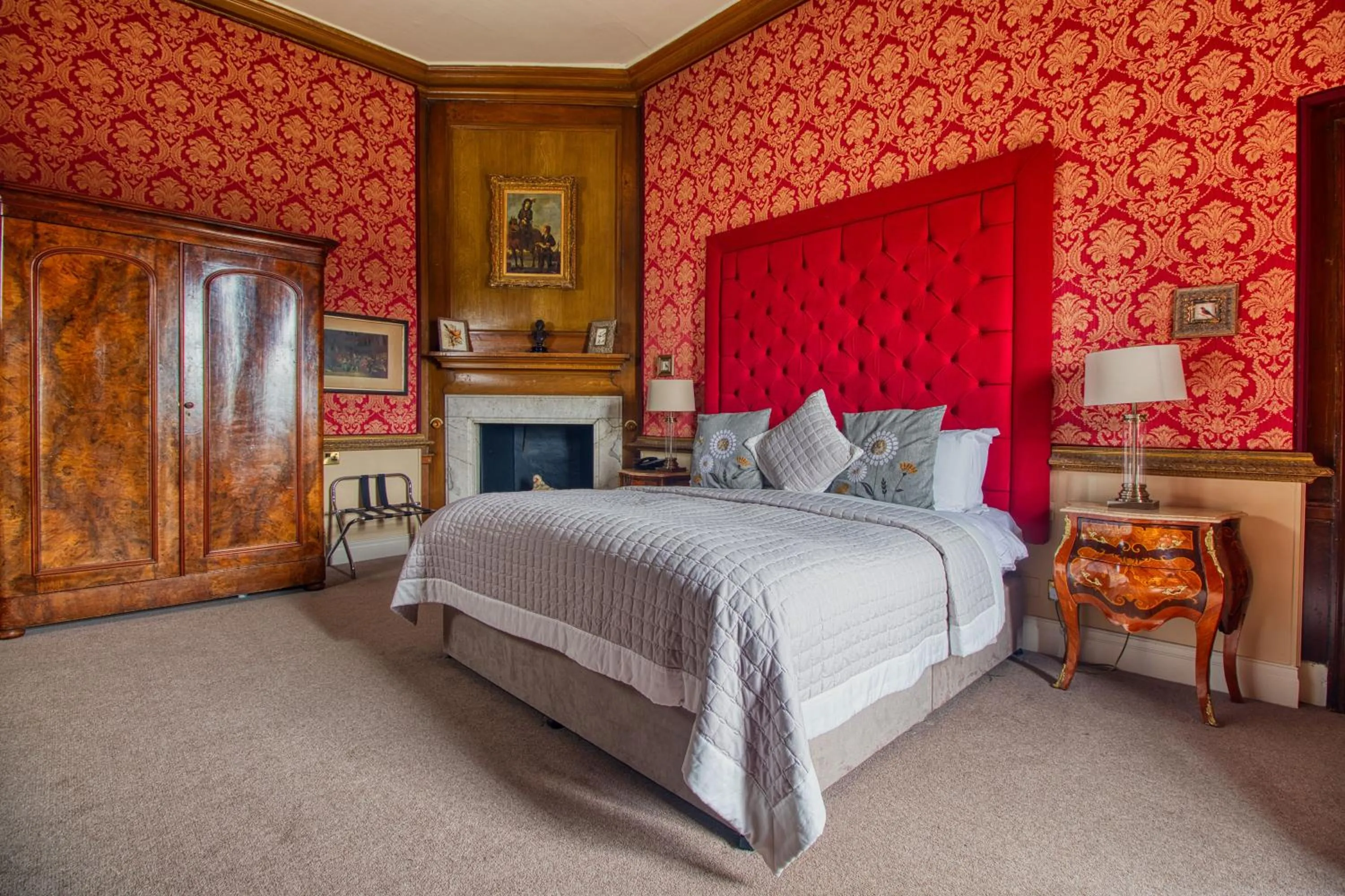 Bed in Lumley Castle Hotel
