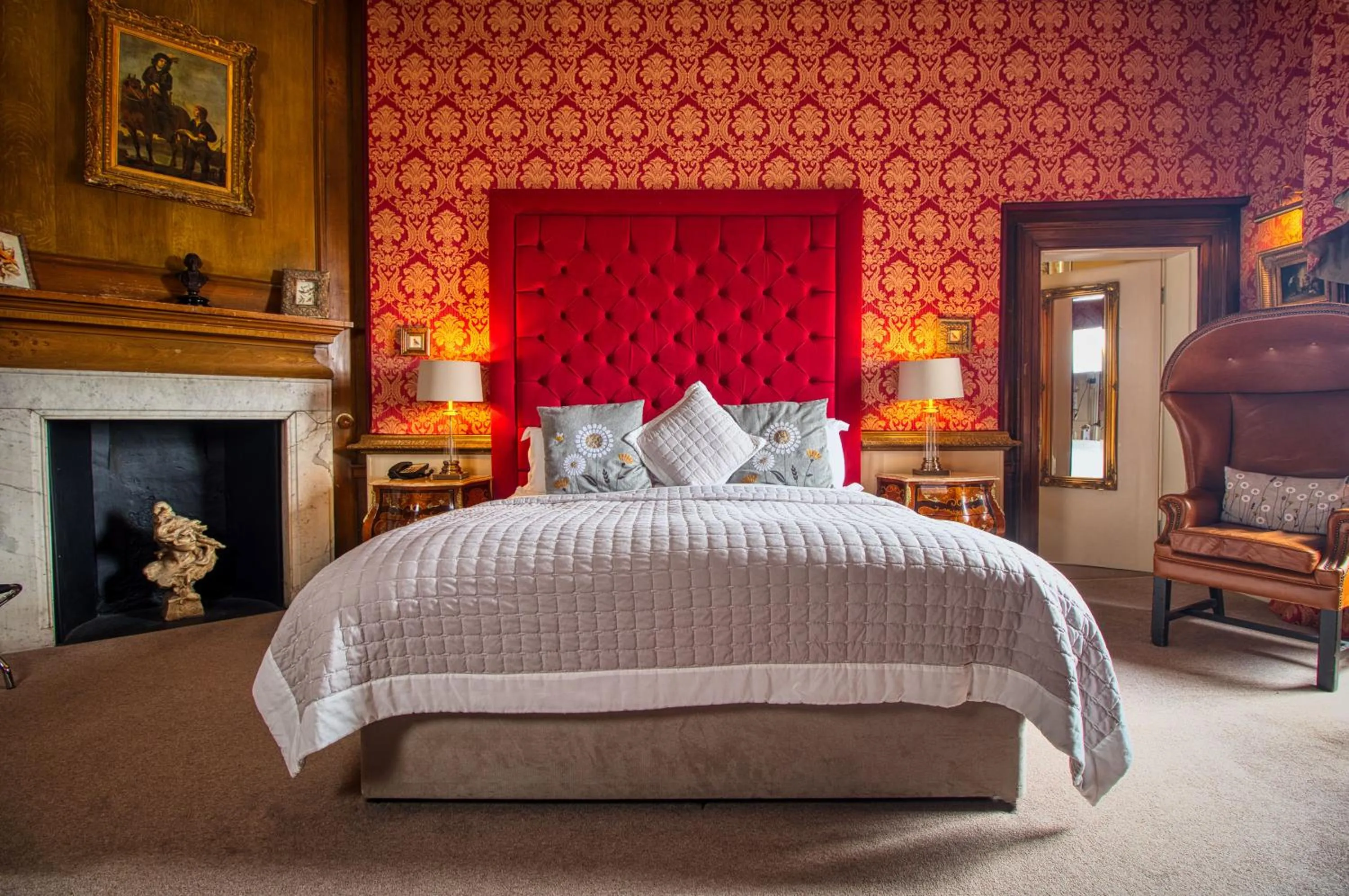 Bed in Lumley Castle Hotel