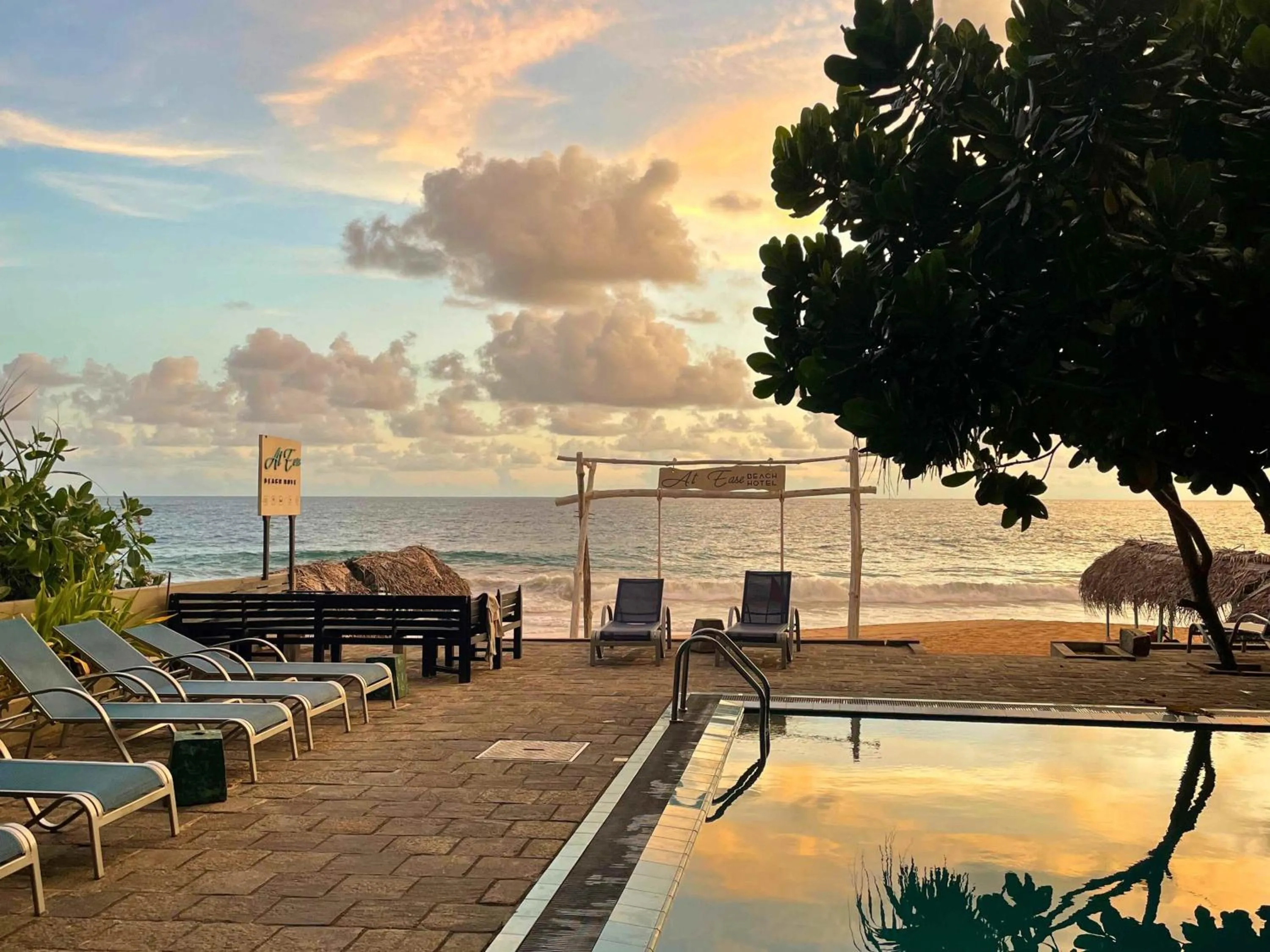 Beach in At Ease Beach Hotel