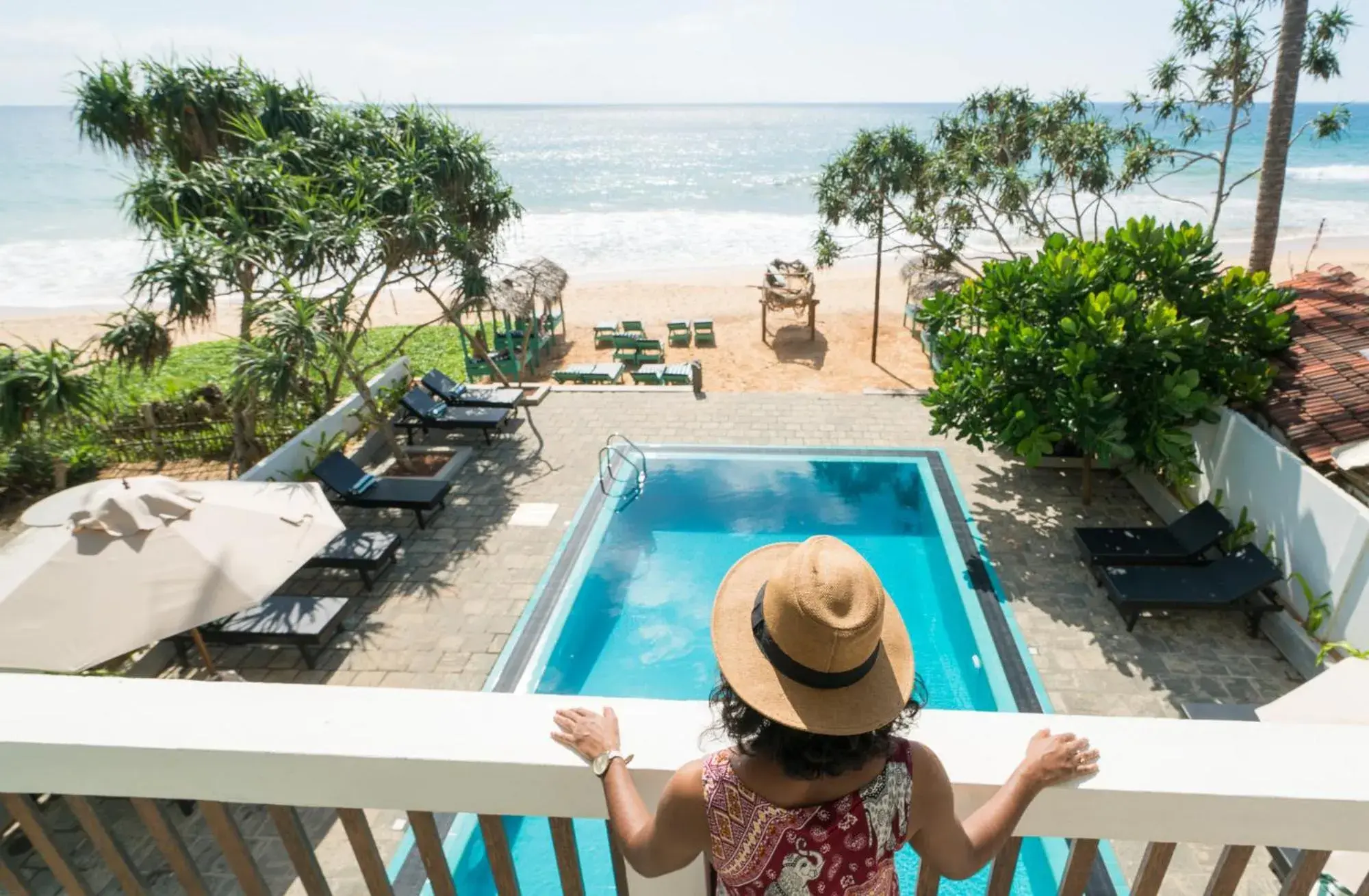 Pool view in At Ease Beach Hotel Pool view in At Ease Beach Hotel