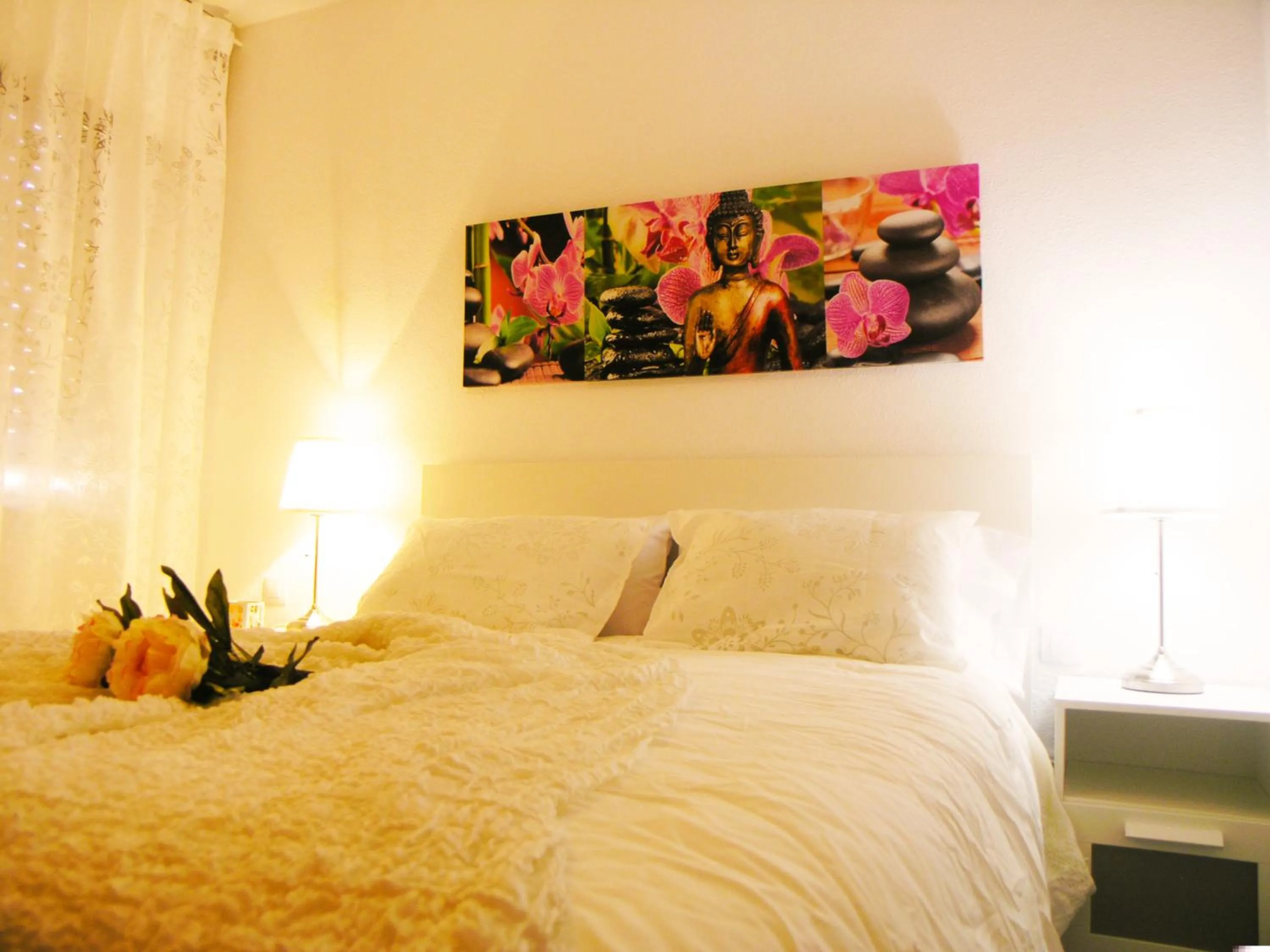 Bedroom, Bed in Apartment in Cristimar Complex