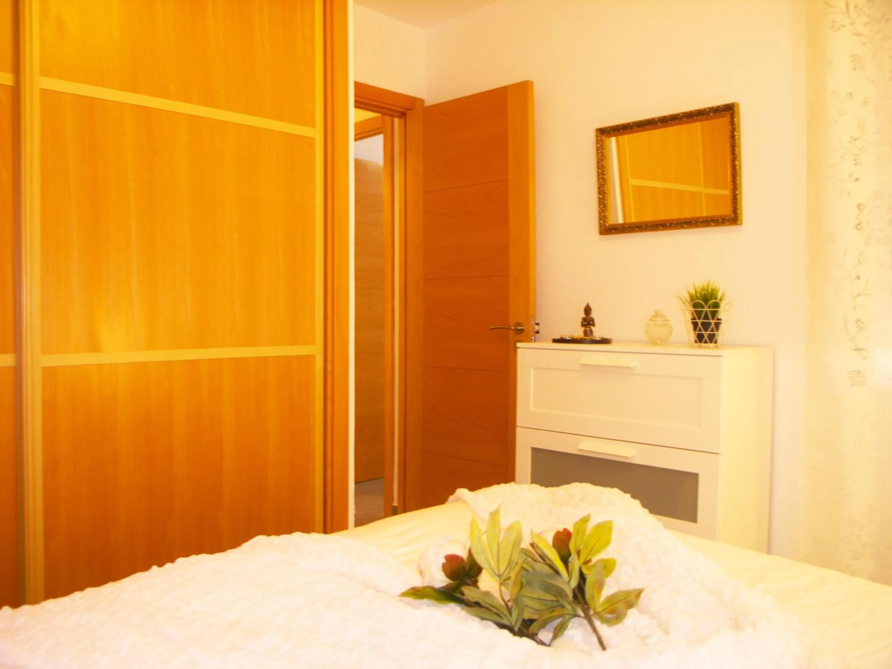 Bedroom, Bed in Apartment in Cristimar Complex