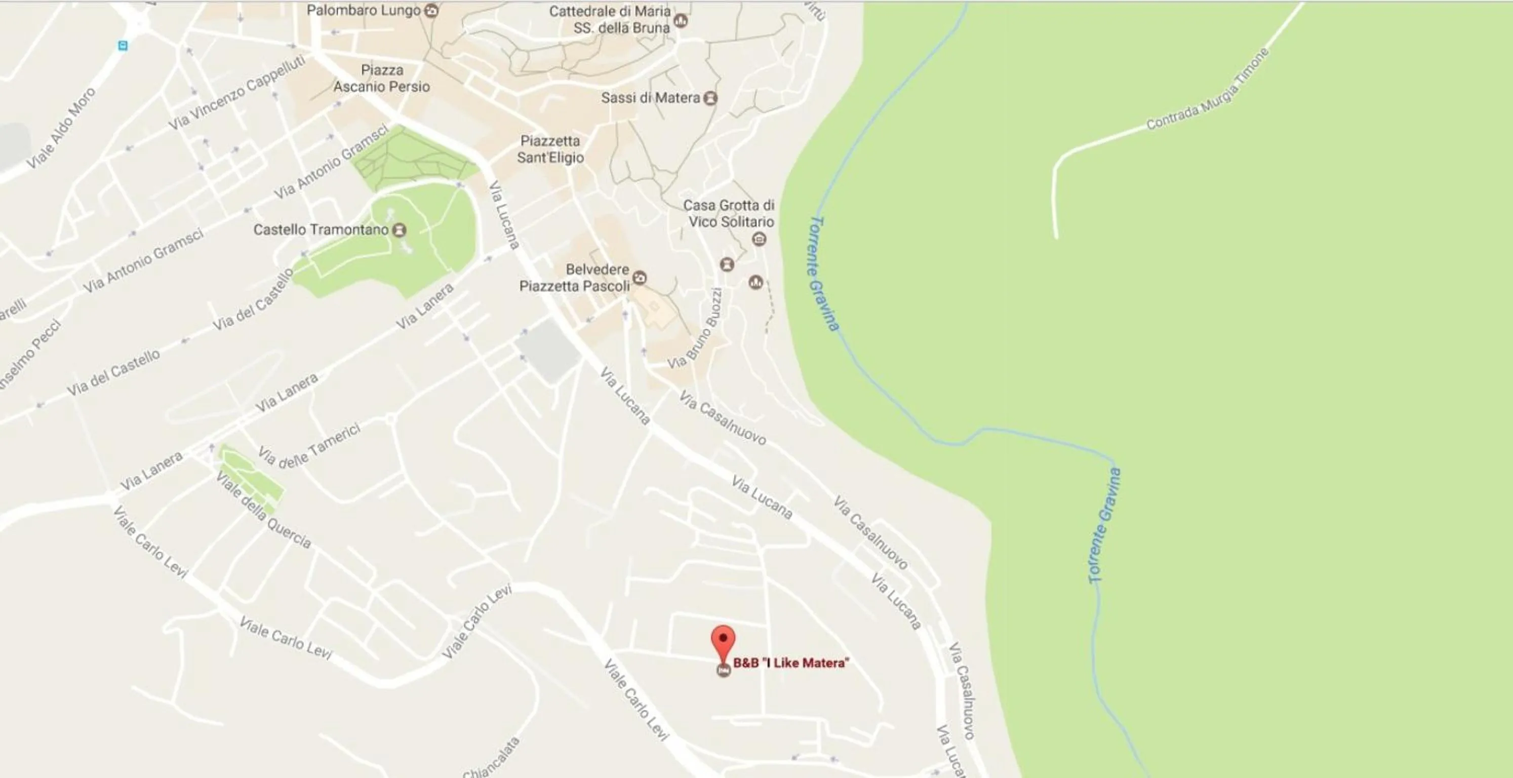 Bird's eye view in B&B I Like Matera