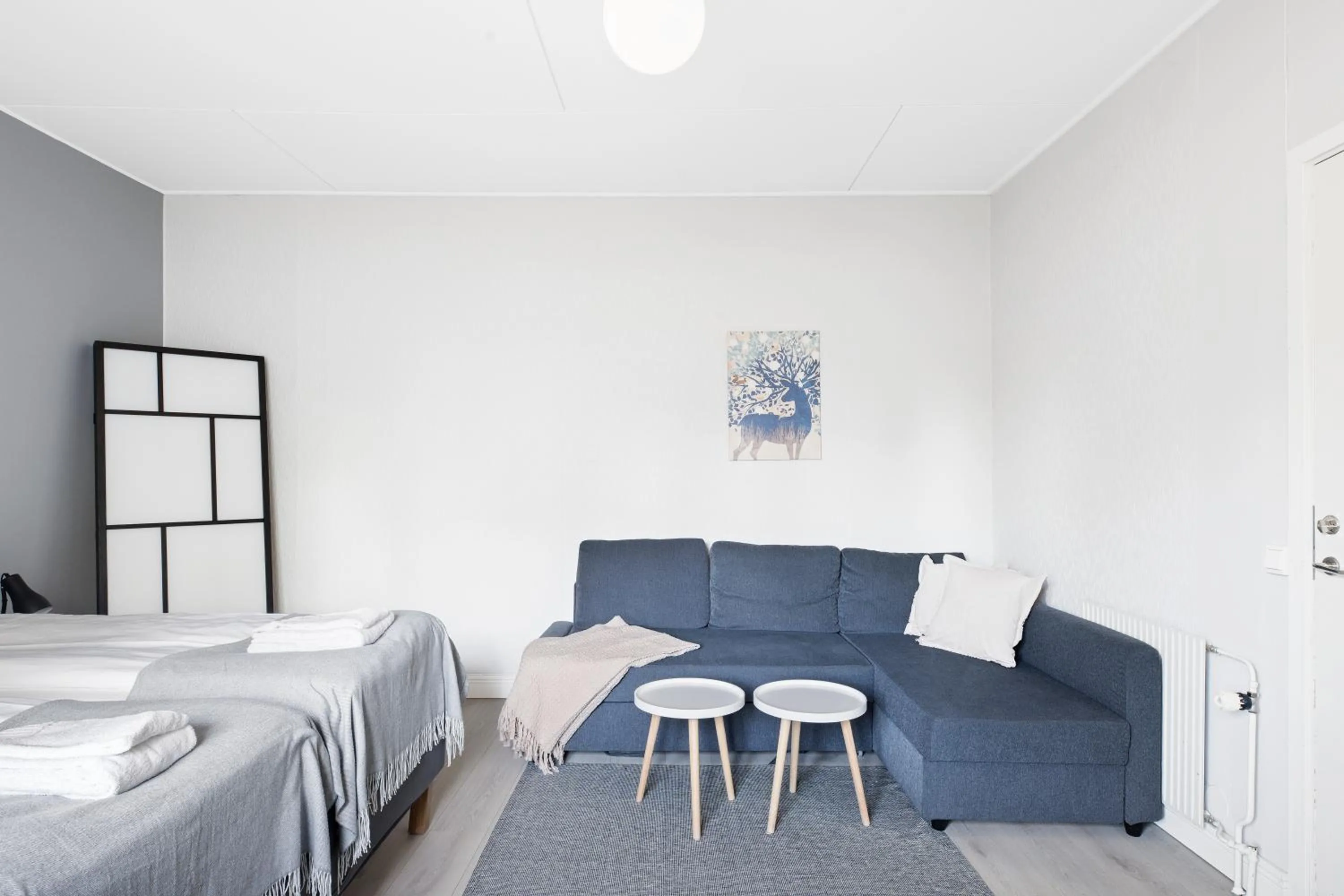 Bed in Uppsala Lägenhetshotell