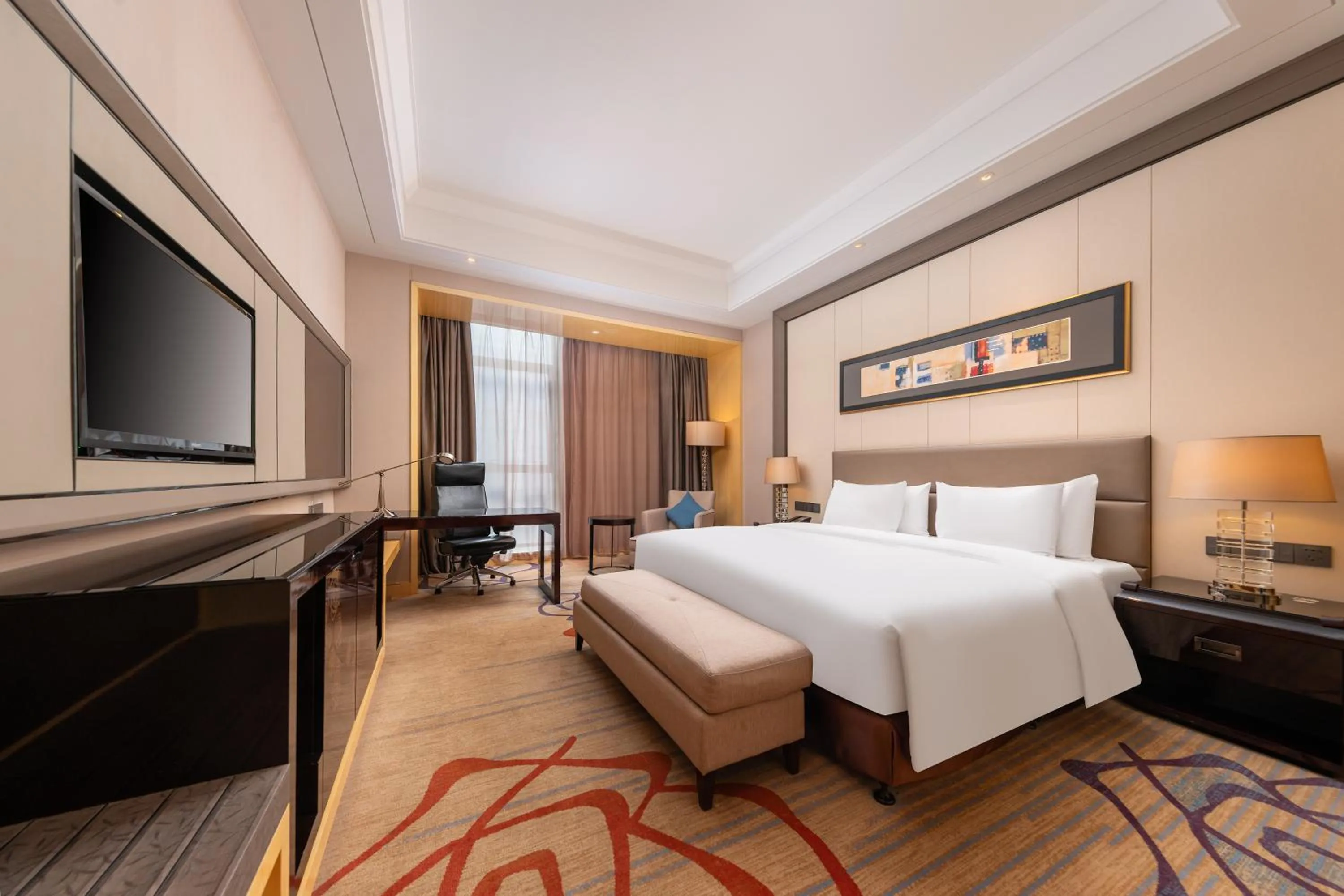 Photo of the whole room, Bed in Wanda Realm Huaian