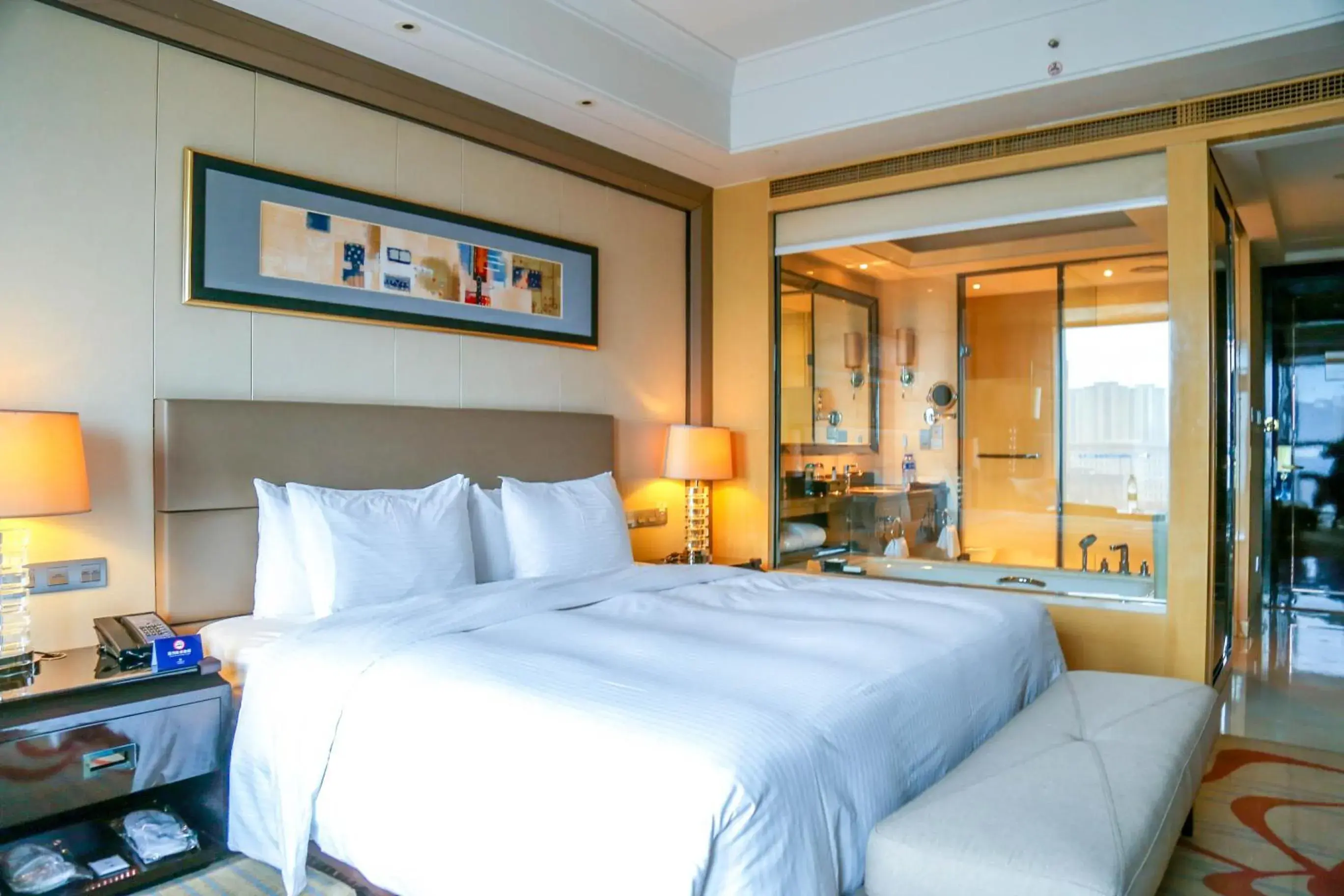 Bedroom, Bed in Wanda Realm Huaian Bedroom, Bed in Wanda Realm Huaian