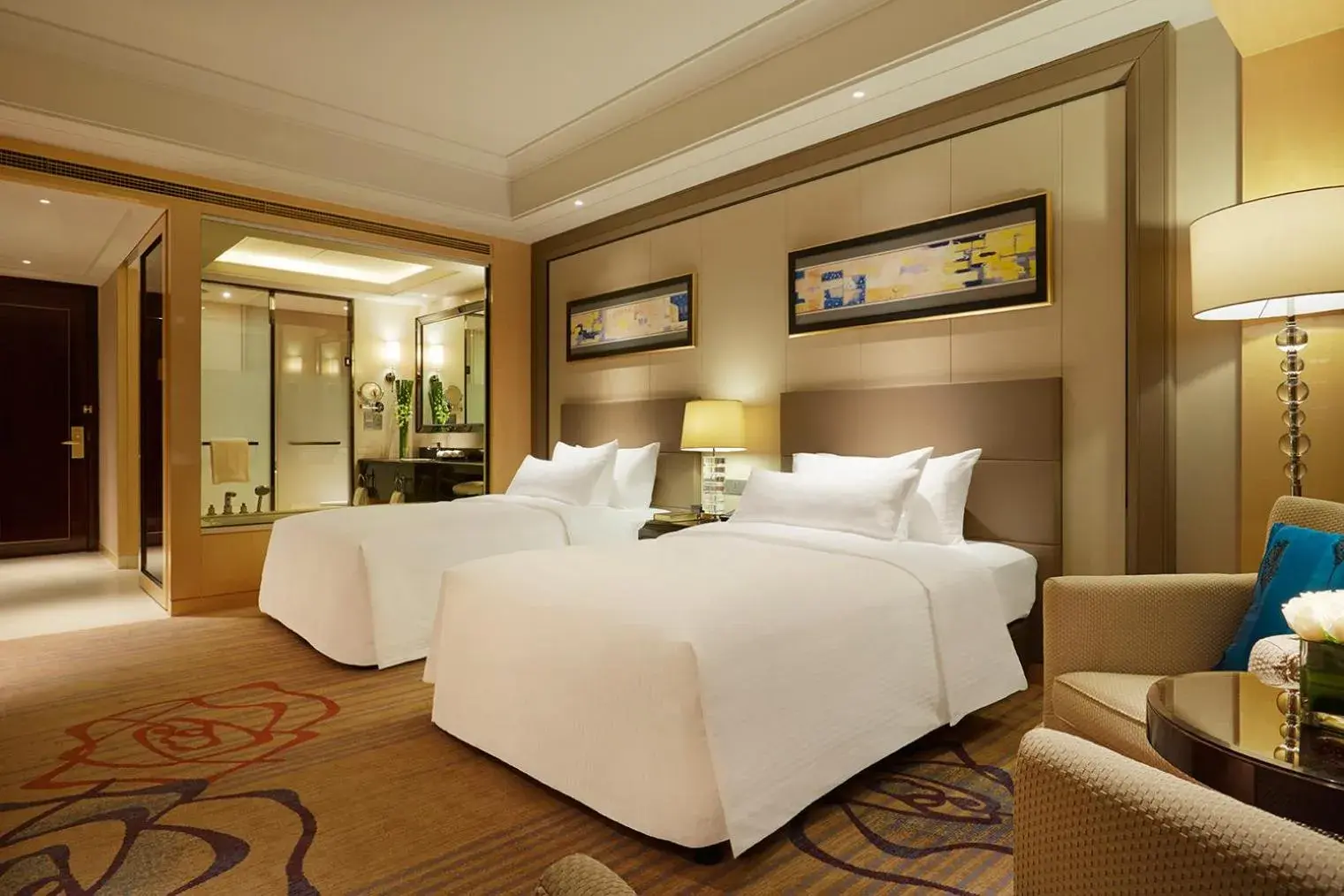 Deluxe Twin Room in Wanda Realm Huaian Deluxe Twin Room in Wanda Realm Huaian