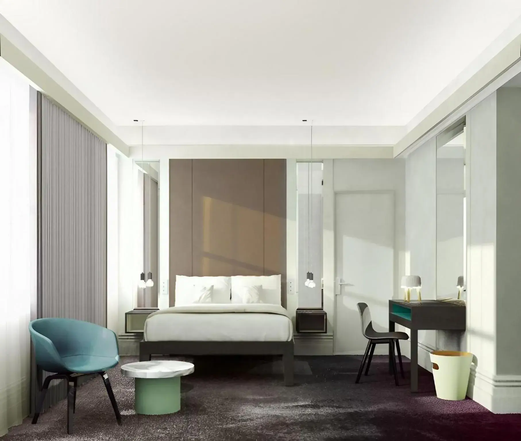 Bedroom, Bed in The Chapter Hotels - Lancaster Gate Bedroom, Bed in The Chapter Hotels - Lancaster Gate