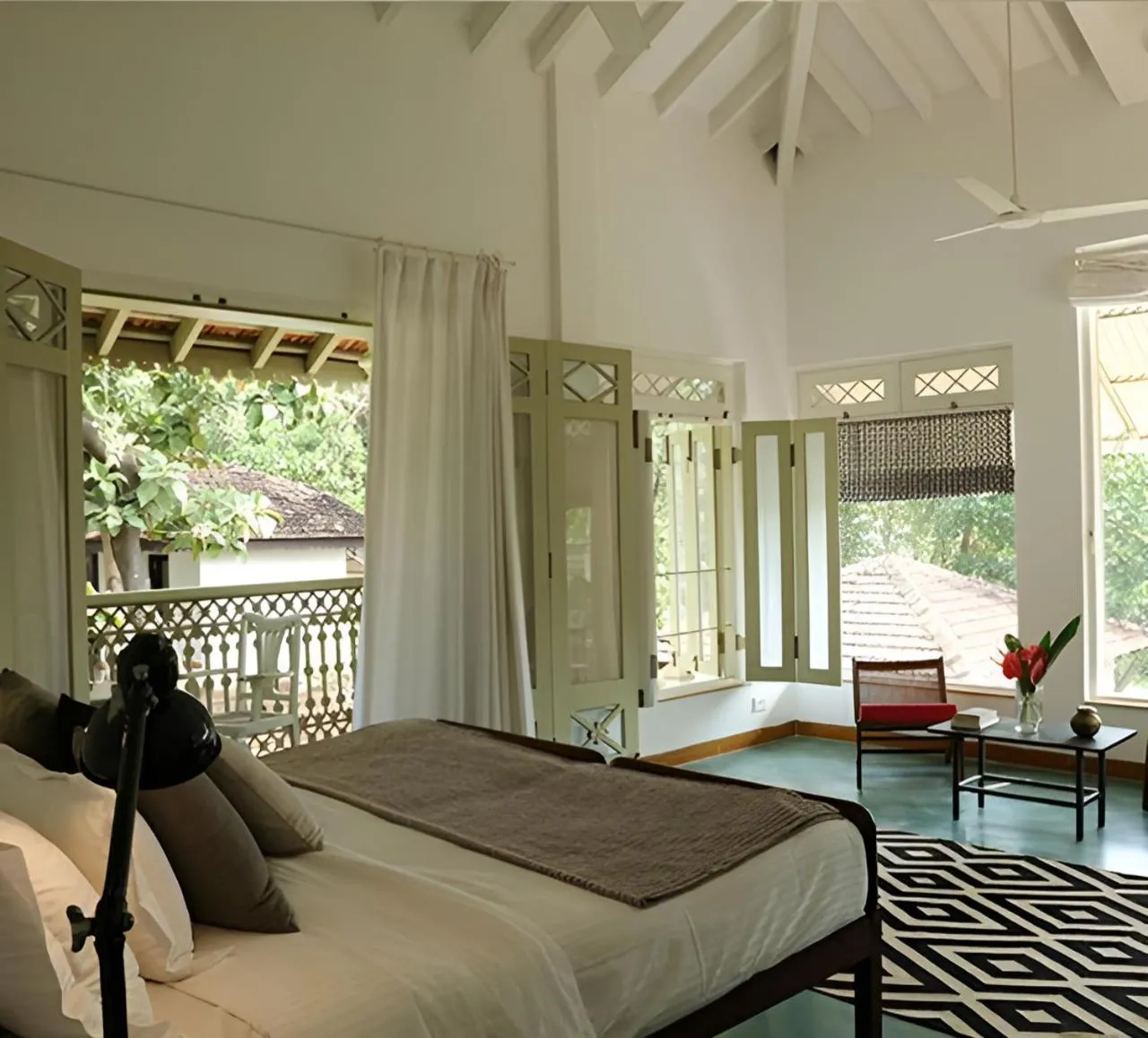 Patio, Bed in The Postcard Velha, Goa