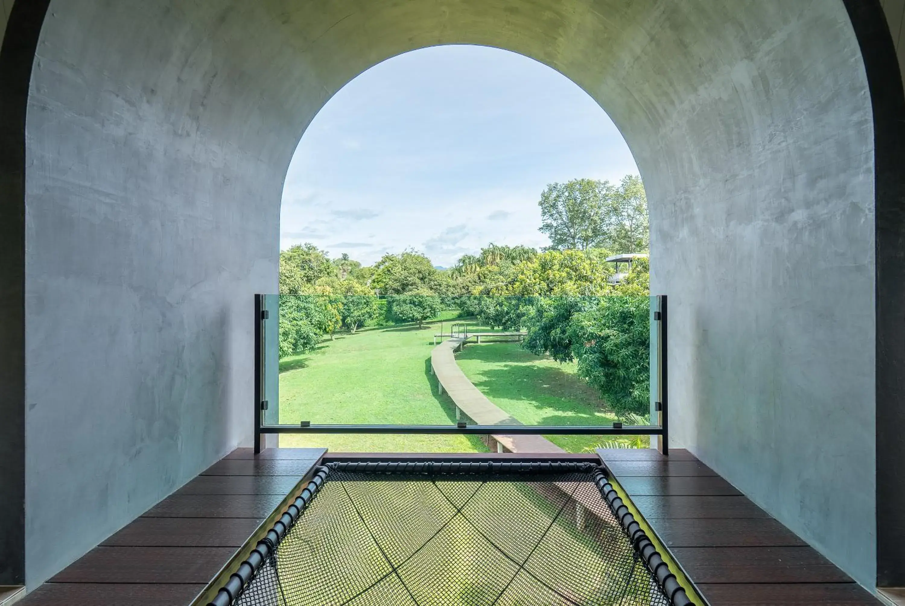 Garden view in Binlha Raft Resort Garden view in Binlha Raft Resort