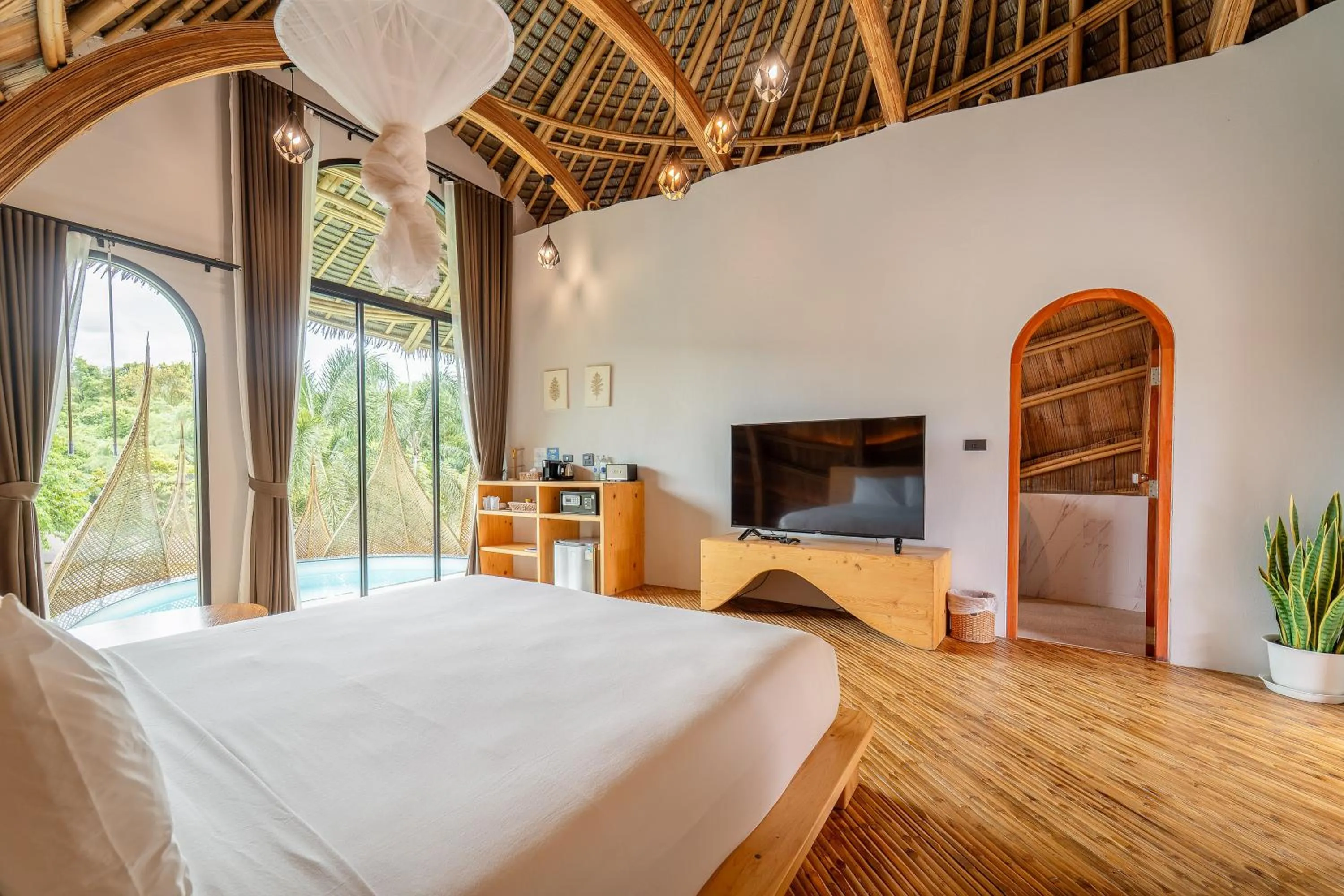 Bed in Binlha Raft Resort