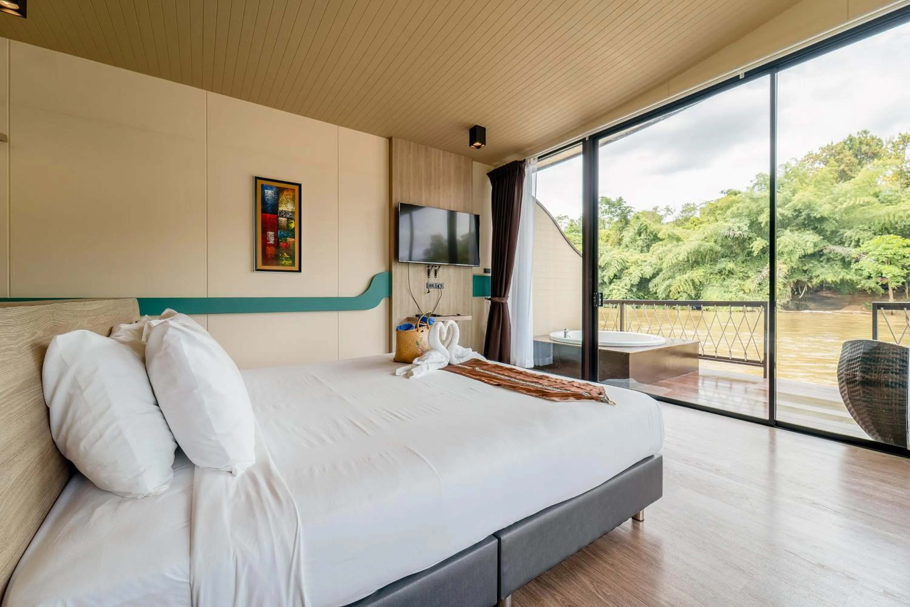 Bedroom, Bed in Binlha Raft Resort