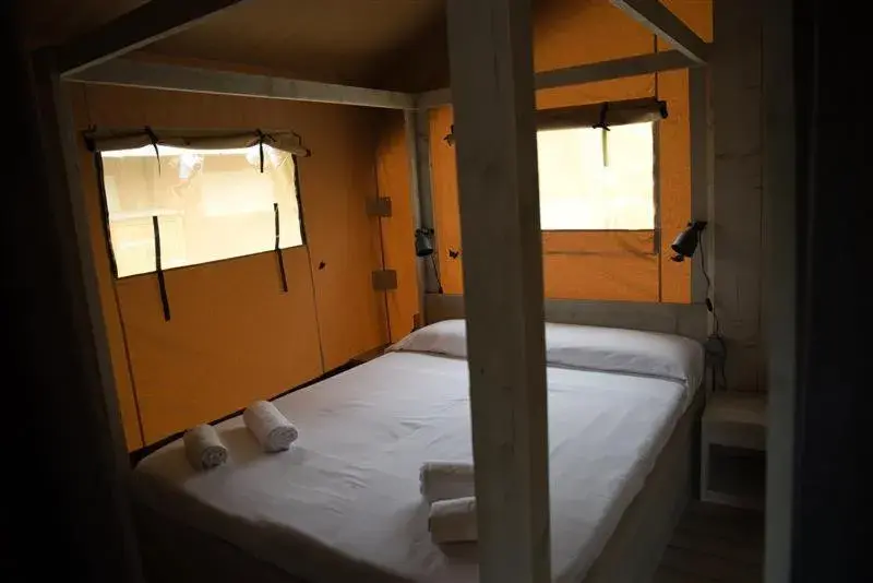 Bed in Camping La Ribera Salada Bed in Camping La Ribera Salada