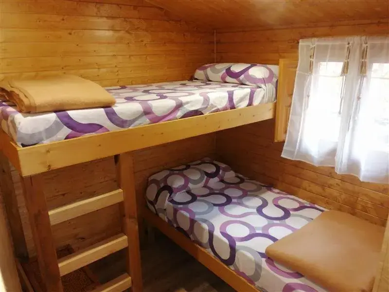 Bed in Camping La Ribera Salada Bed in Camping La Ribera Salada