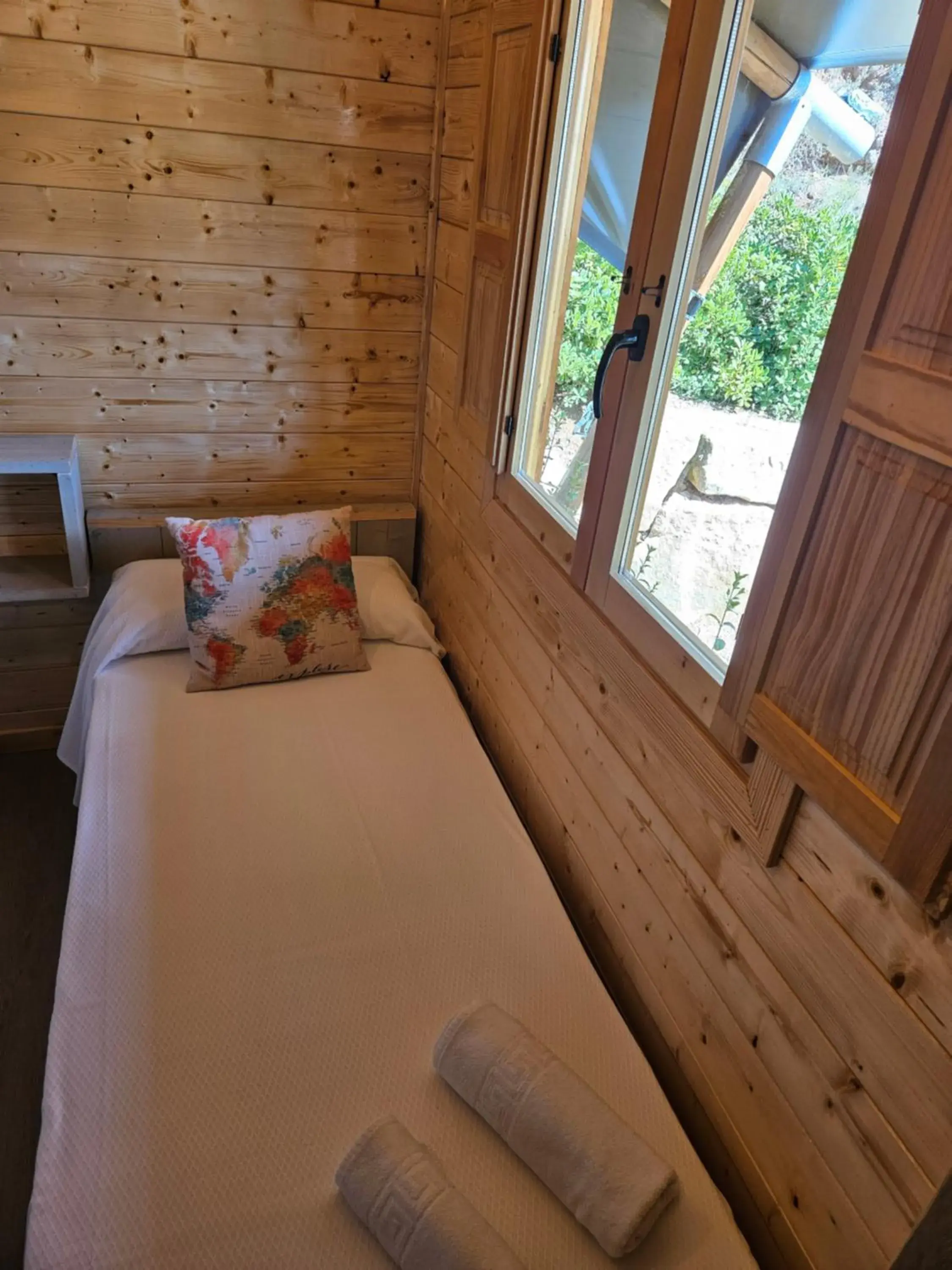 Bed in Camping La Ribera Salada Bed in Camping La Ribera Salada