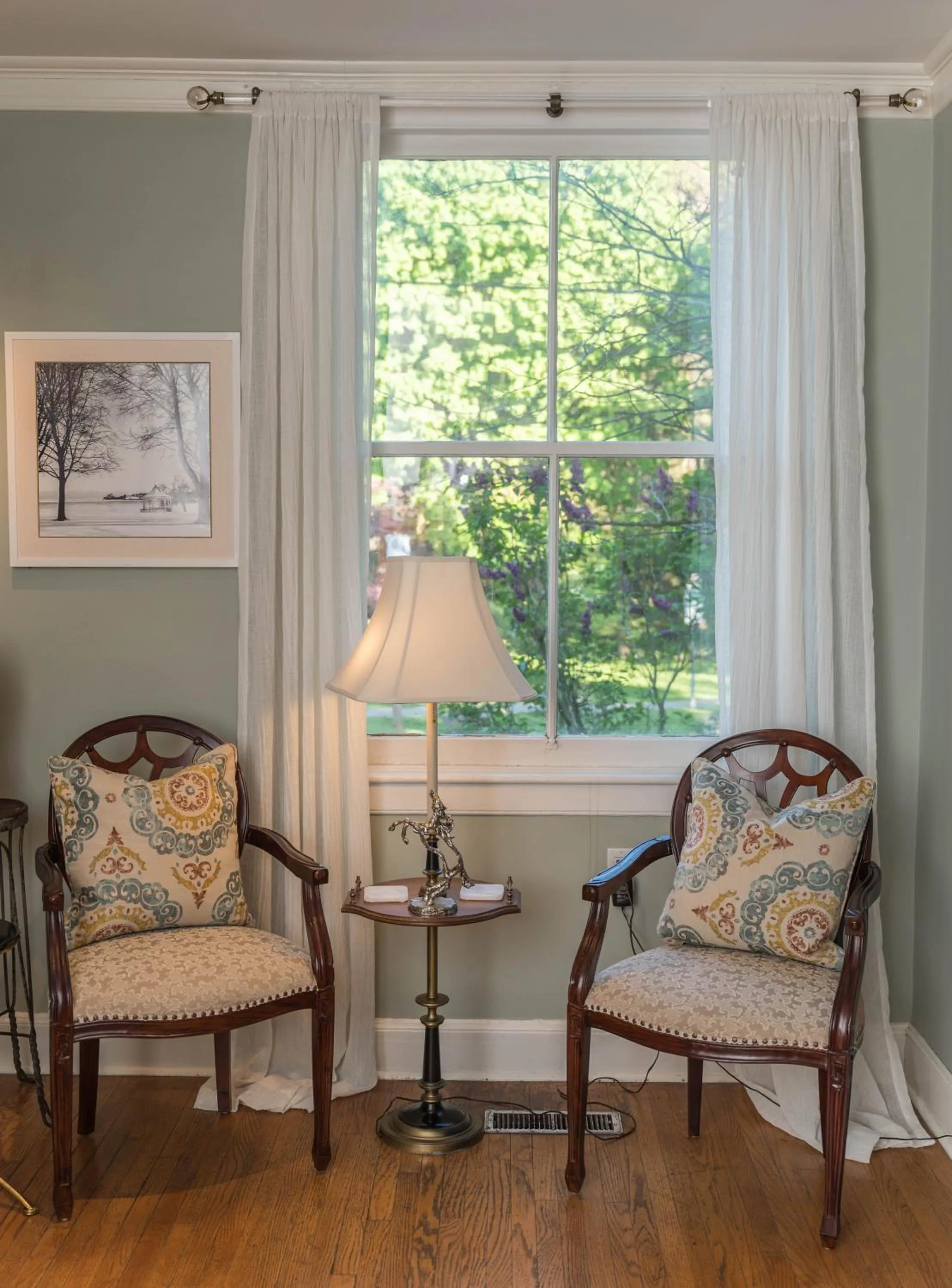 Living room in The Old Bank House