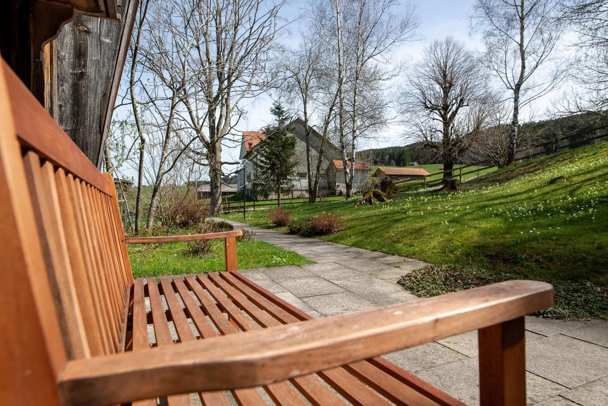 Garden view in Ferienhotel Idyll Gais