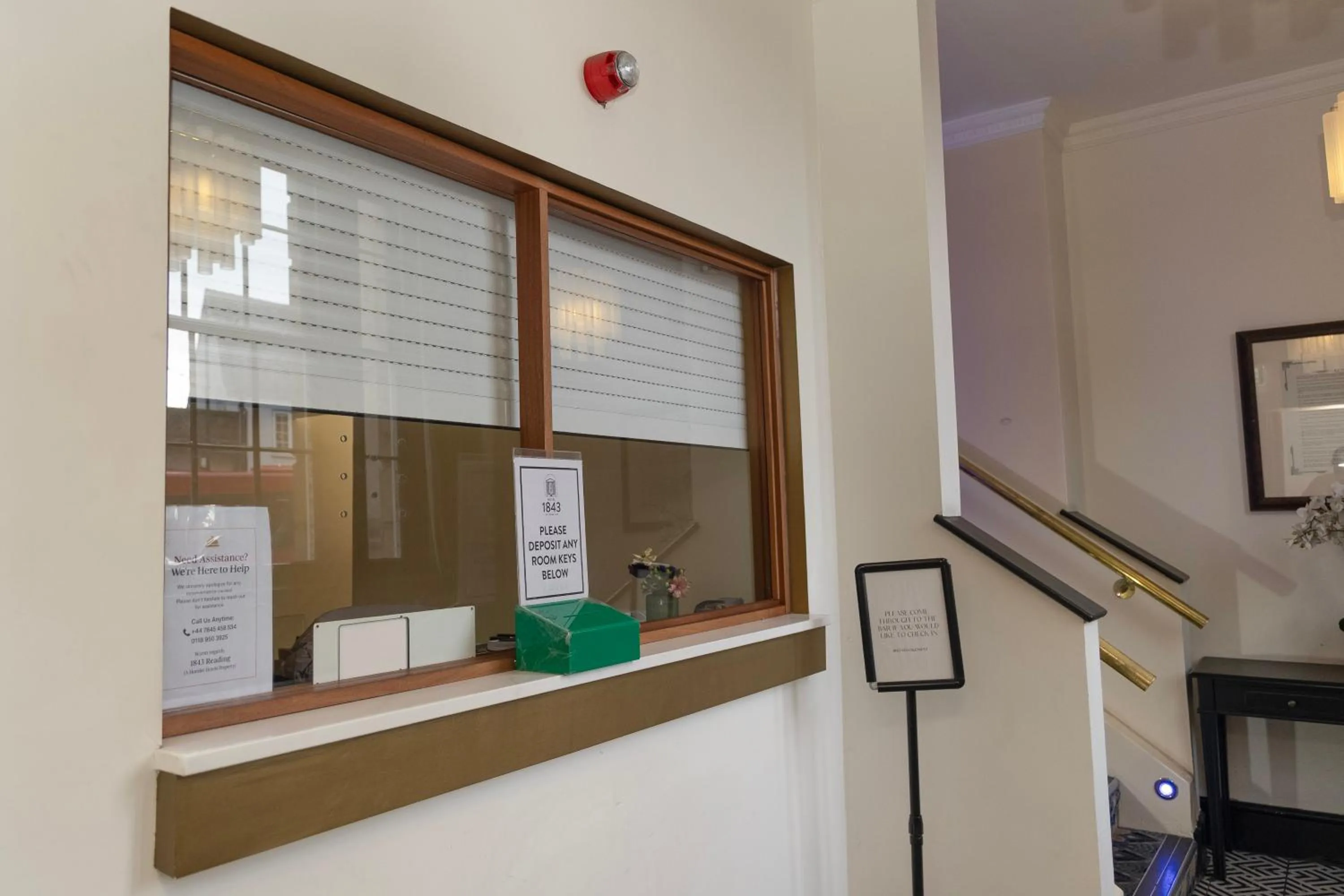 Lobby or reception in Hotel 1843 Reading