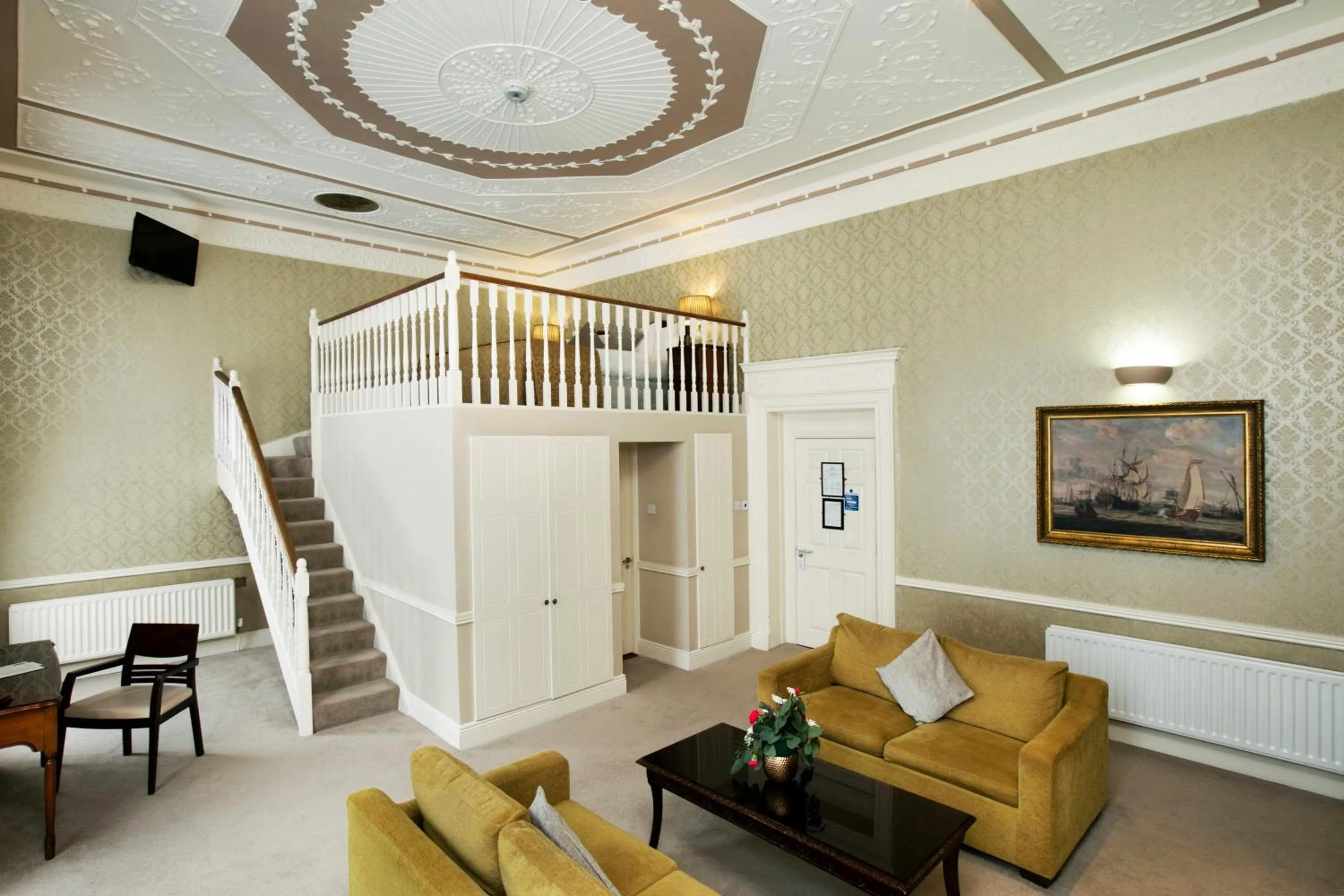 Living room in Harrington Hall