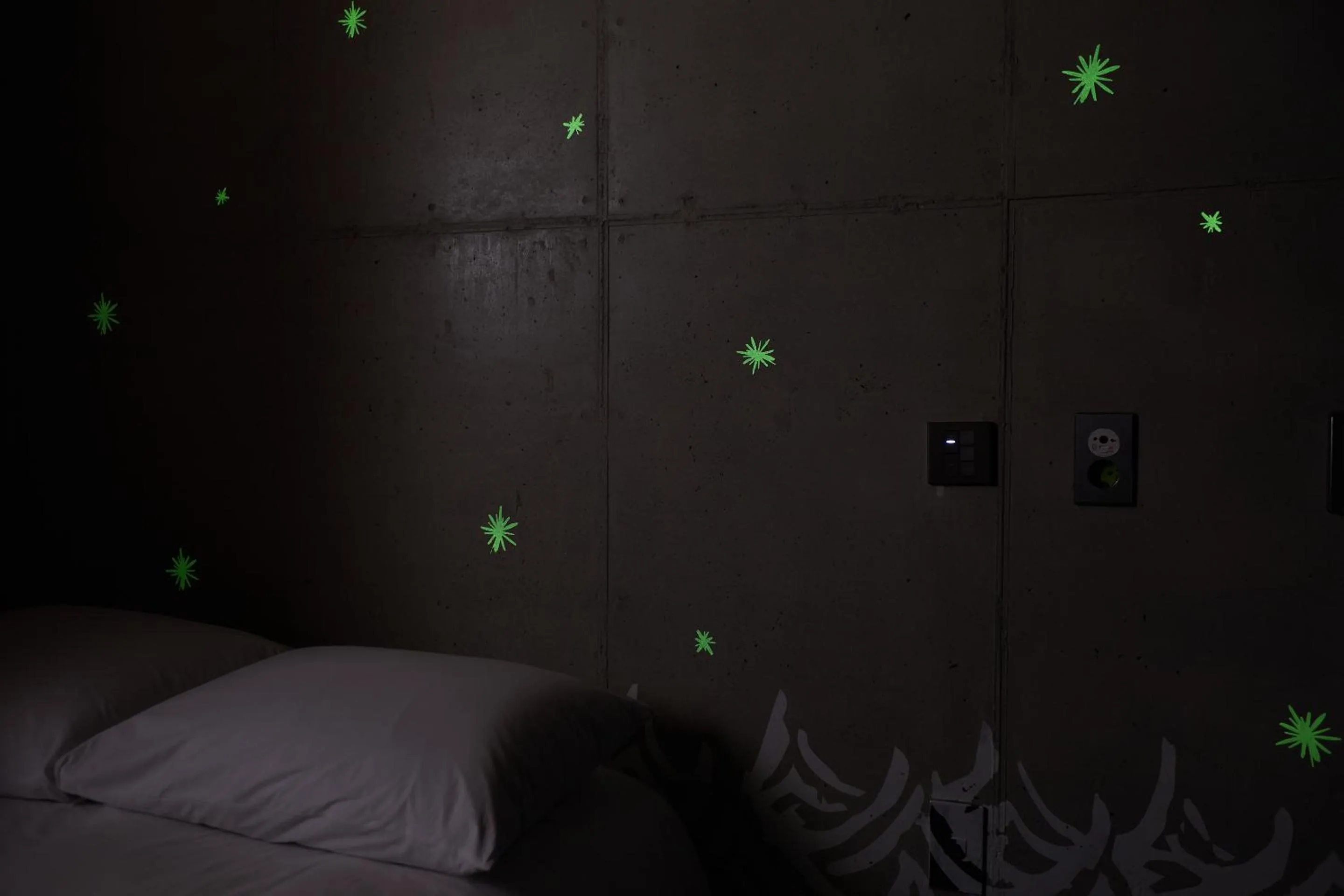 Decorative detail, Bed in Playce Camp Jeju