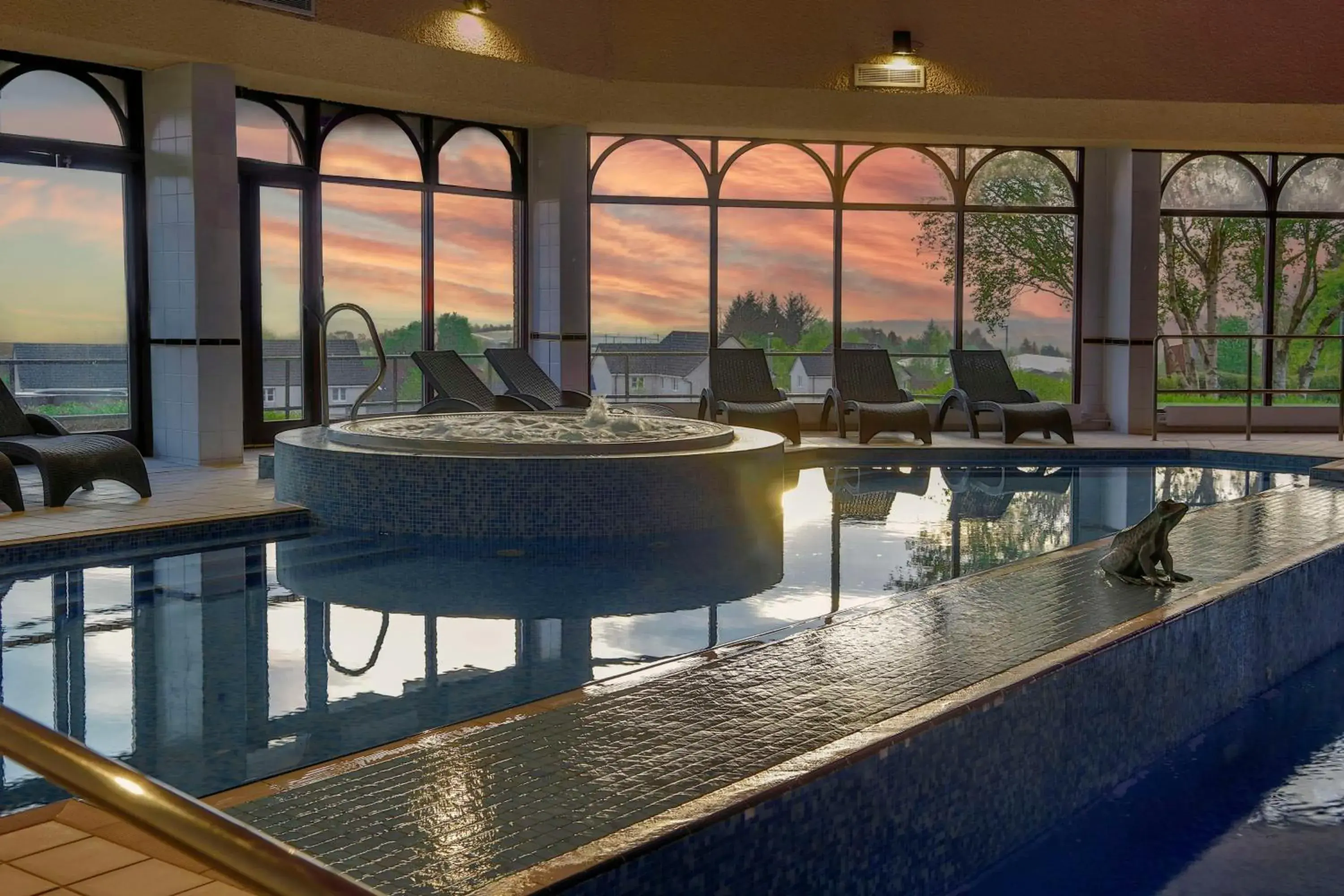 Pool view in Glasgow Westerwood Hotel, Spa & Golf Resort Pool view in Glasgow Westerwood Hotel, Spa & Golf Resort