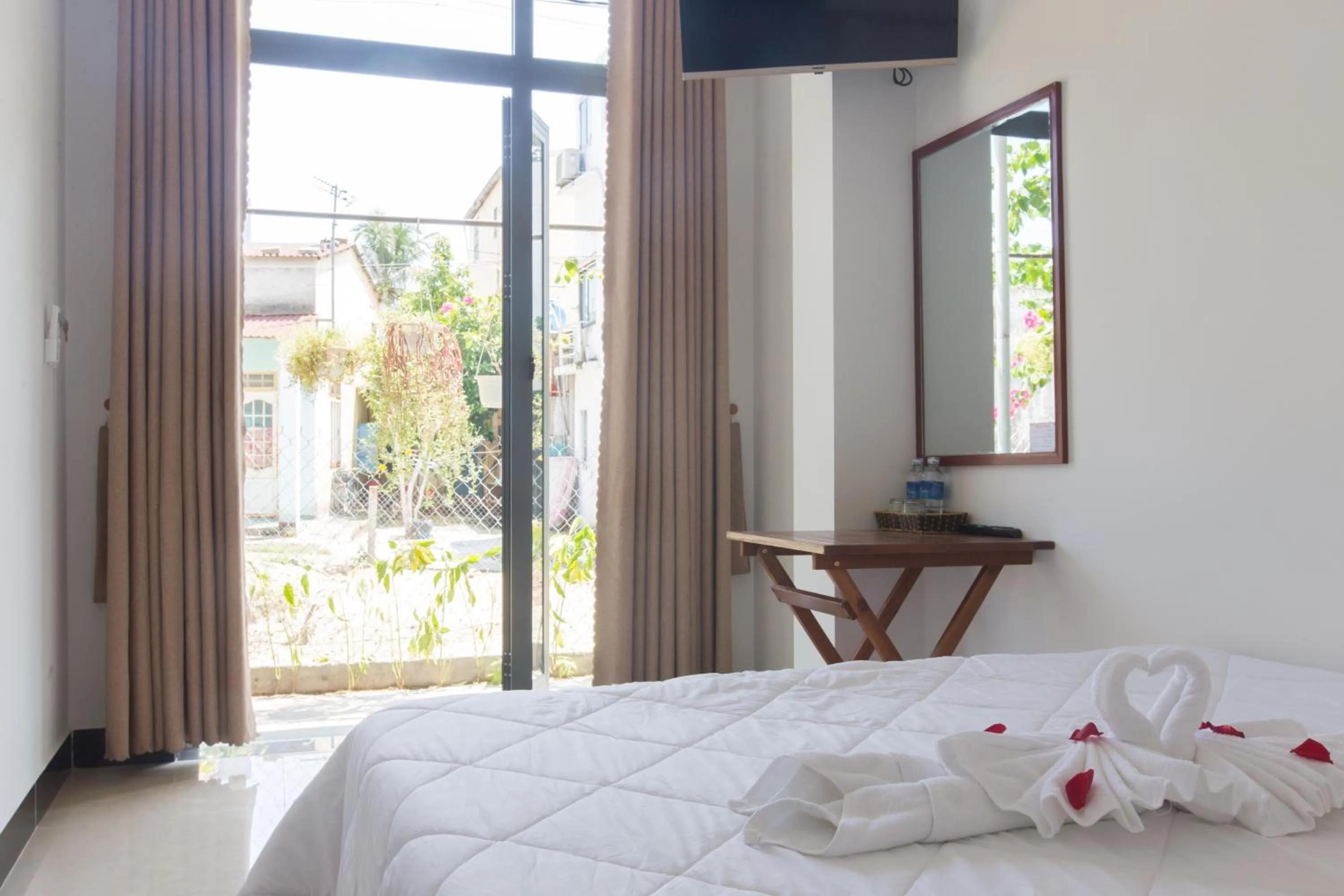 Bed in Green garden house