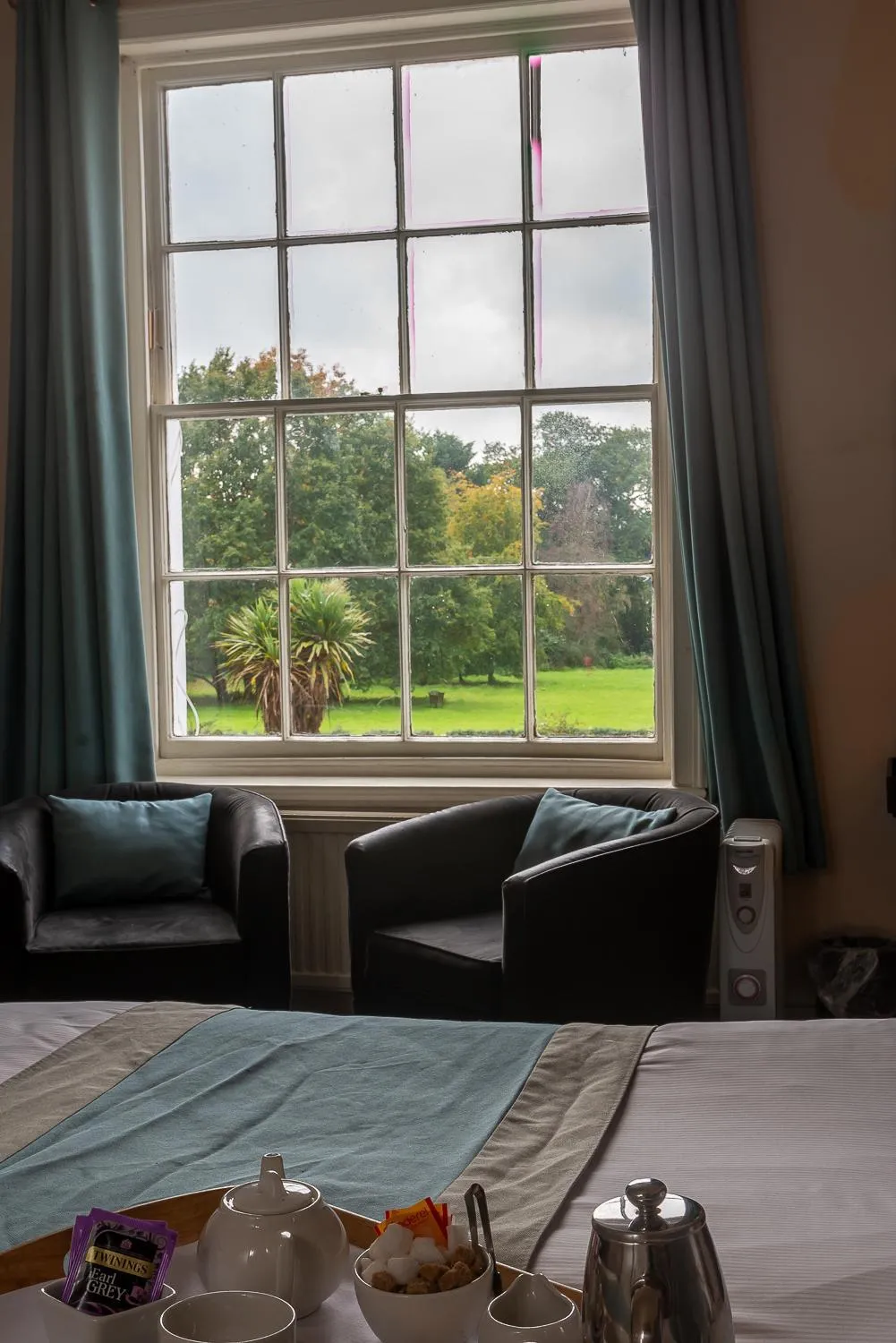 View (from property/room), Bed in Rowton Hall Hotel and Spa
