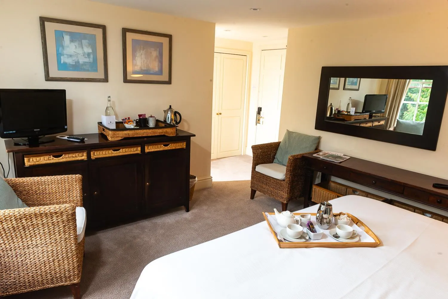 Bedroom, Bed in Rowton Hall Hotel and Spa