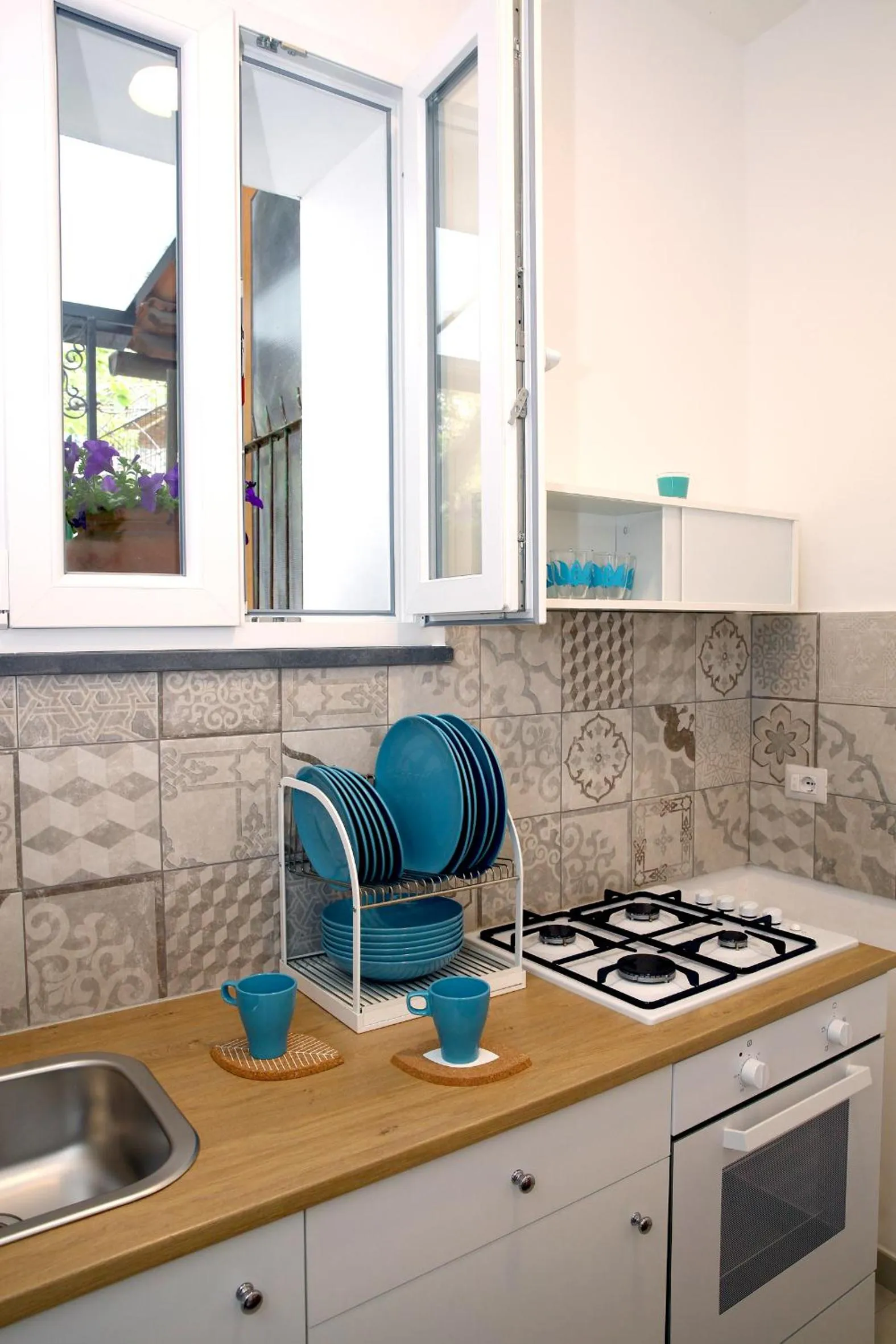 Kitchen or kitchenette in B&B Nel Mar