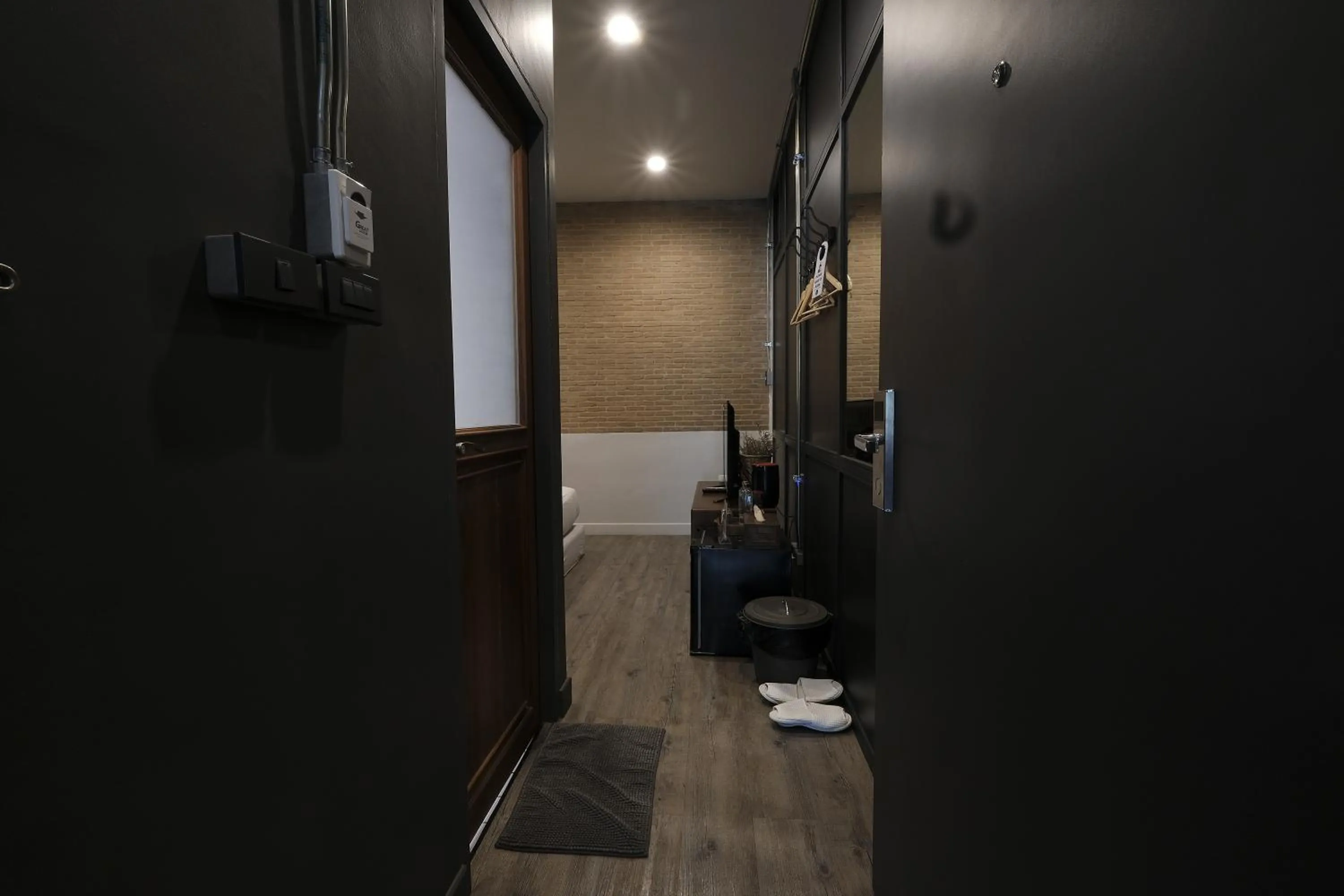 Bedroom in Iron32 Hotel