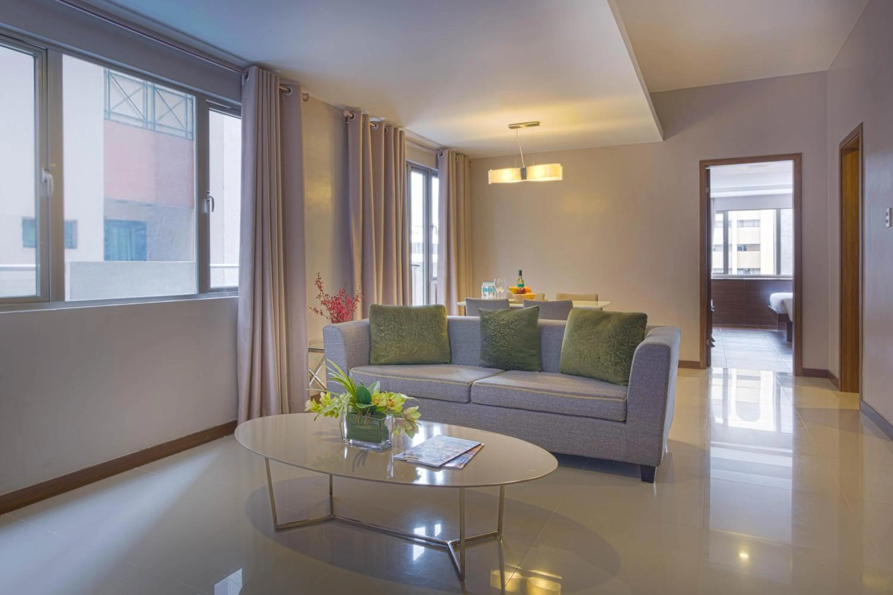 Living room in Valero Grand Suites by Swiss-Belhotel