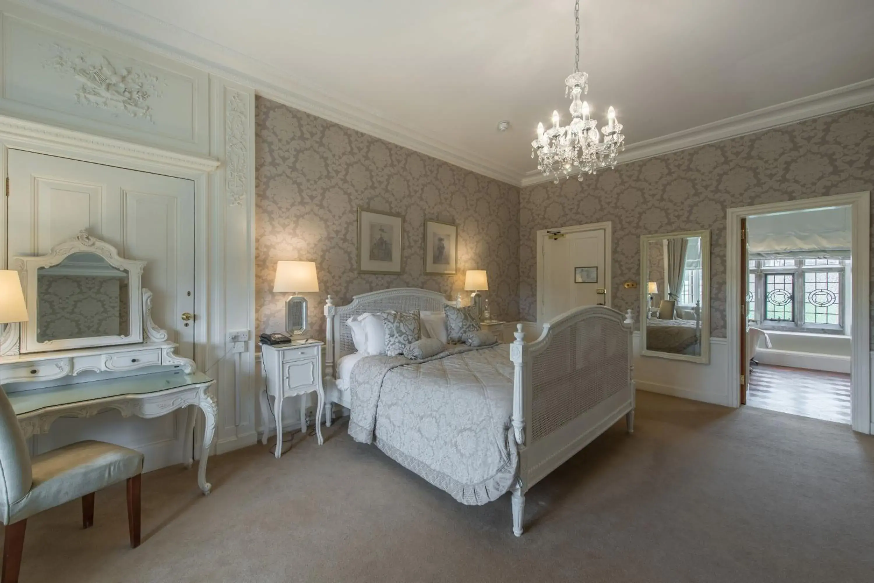 Bedroom, Bed in Rushton Hall Hotel and Spa Bedroom, Bed in Rushton Hall Hotel and Spa