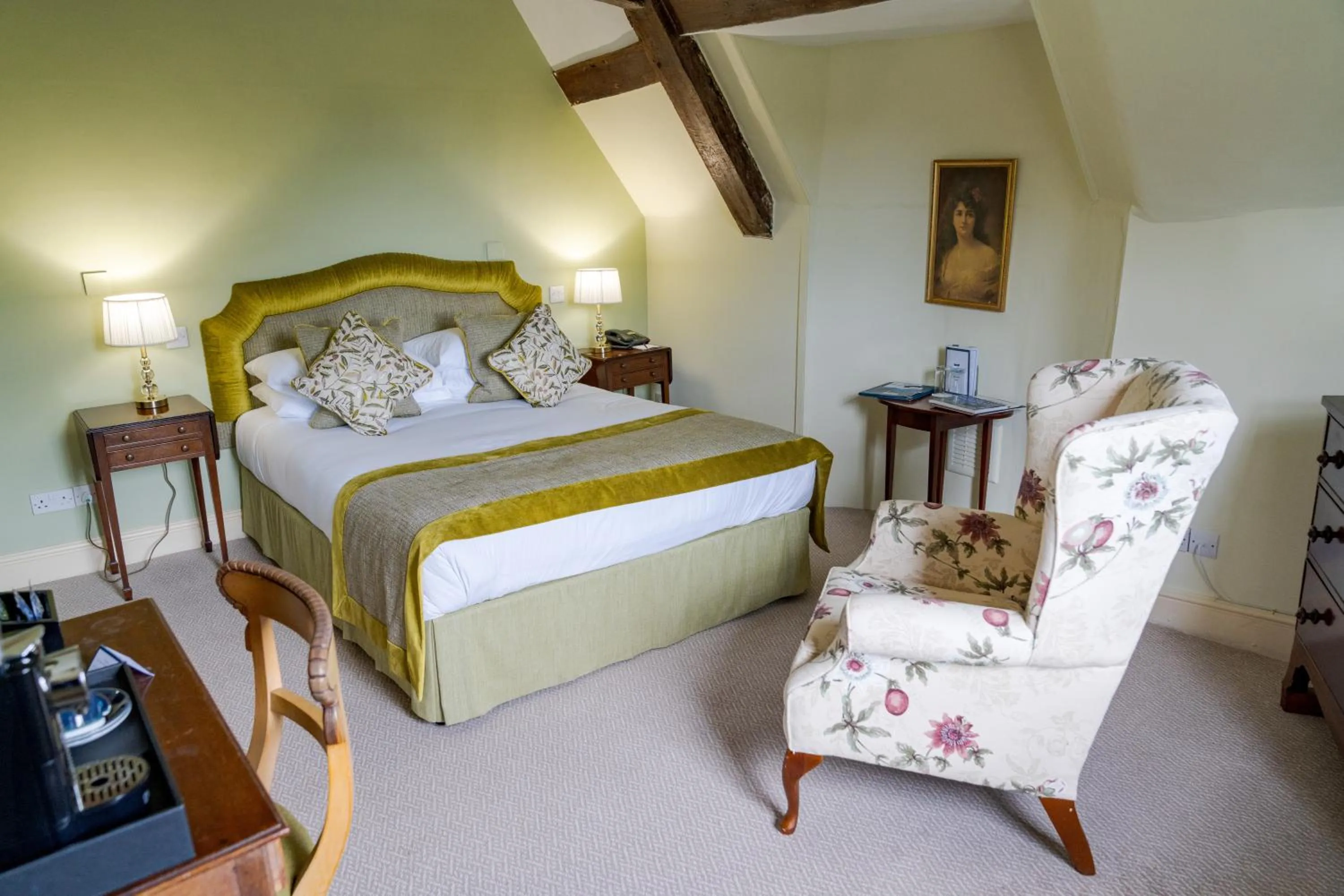 Bedroom, Bed in Hintlesham Hall Hotel