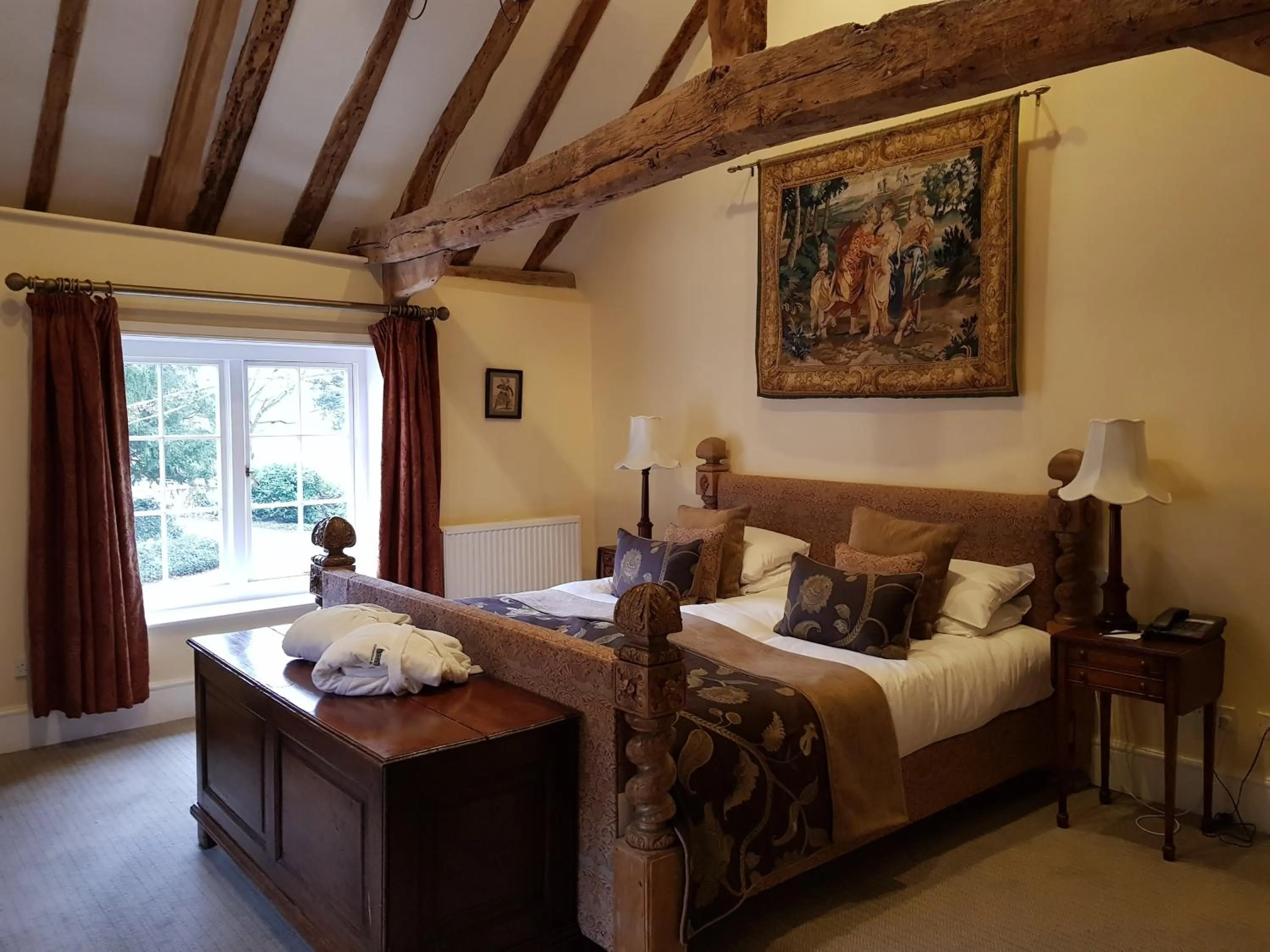 Bedroom, Bed in Hintlesham Hall Hotel