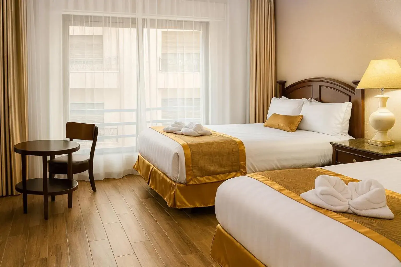 View (from property/room), Bed in Aljamal Hotel View (from property/room), Bed in Aljamal Hotel